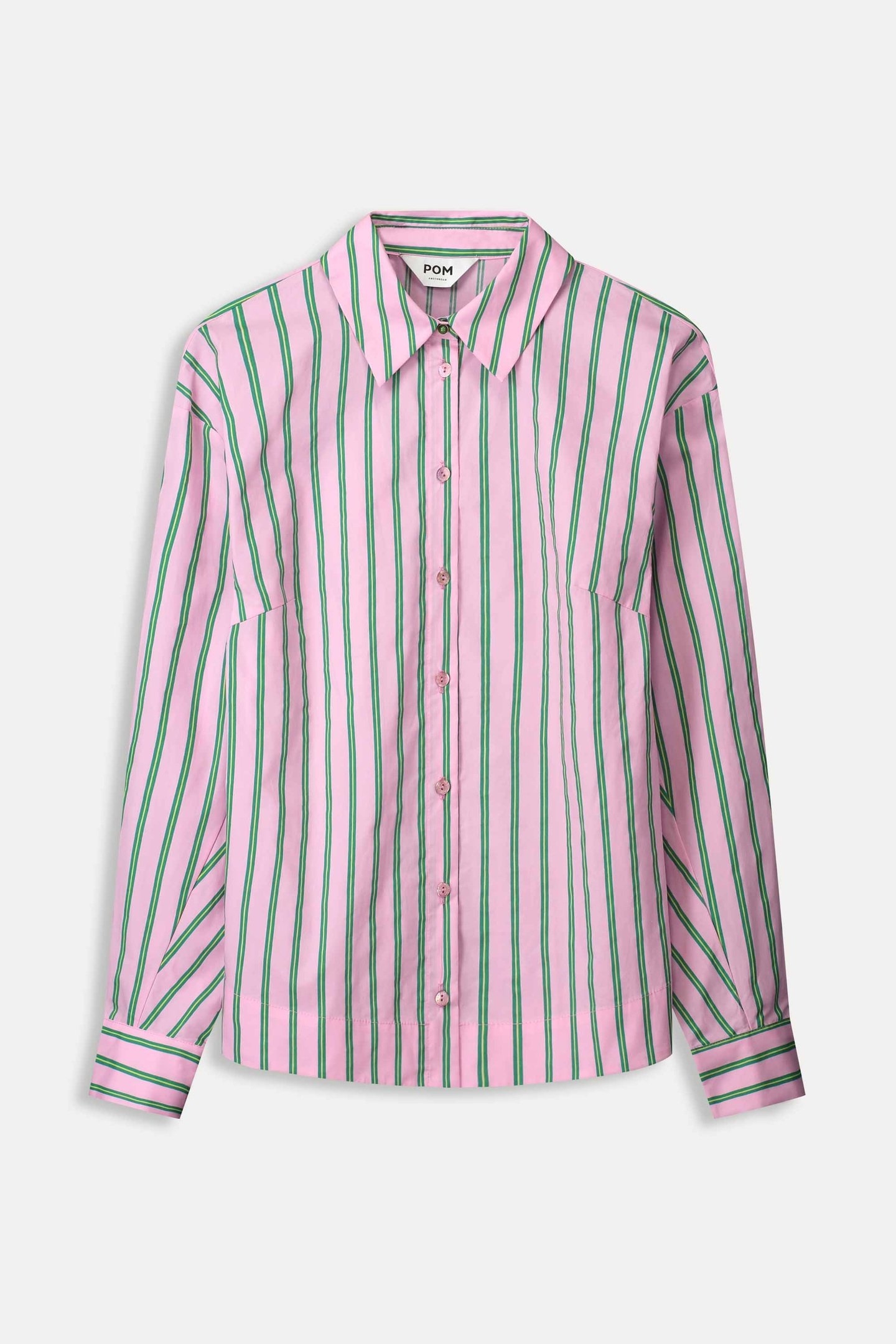 BLOUSE - STRIPED POPLIN ROSE PINK 4