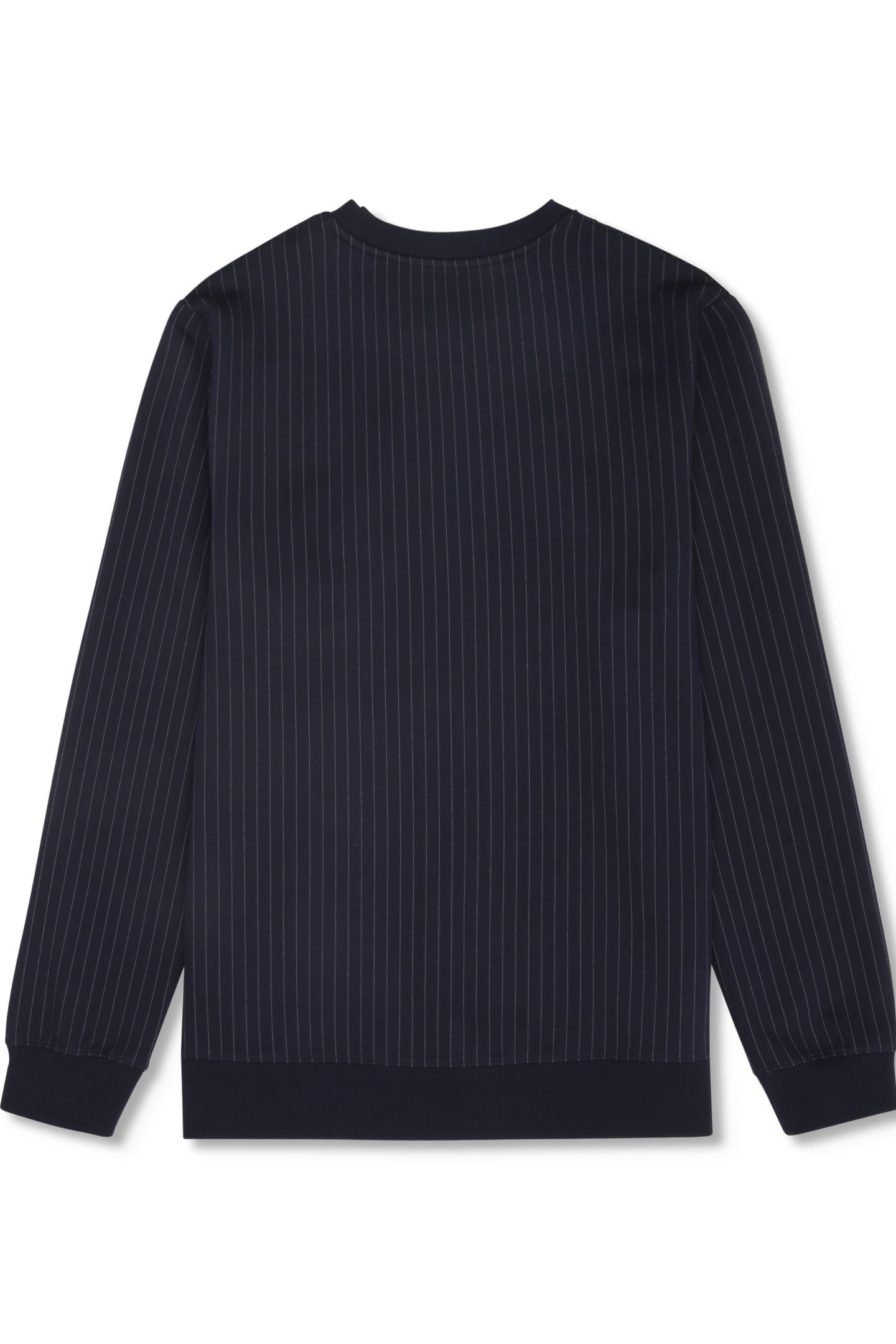 BRERA REGULAR PINSTRIPED CREWNECK SWEATSHIRT BLACK 5
