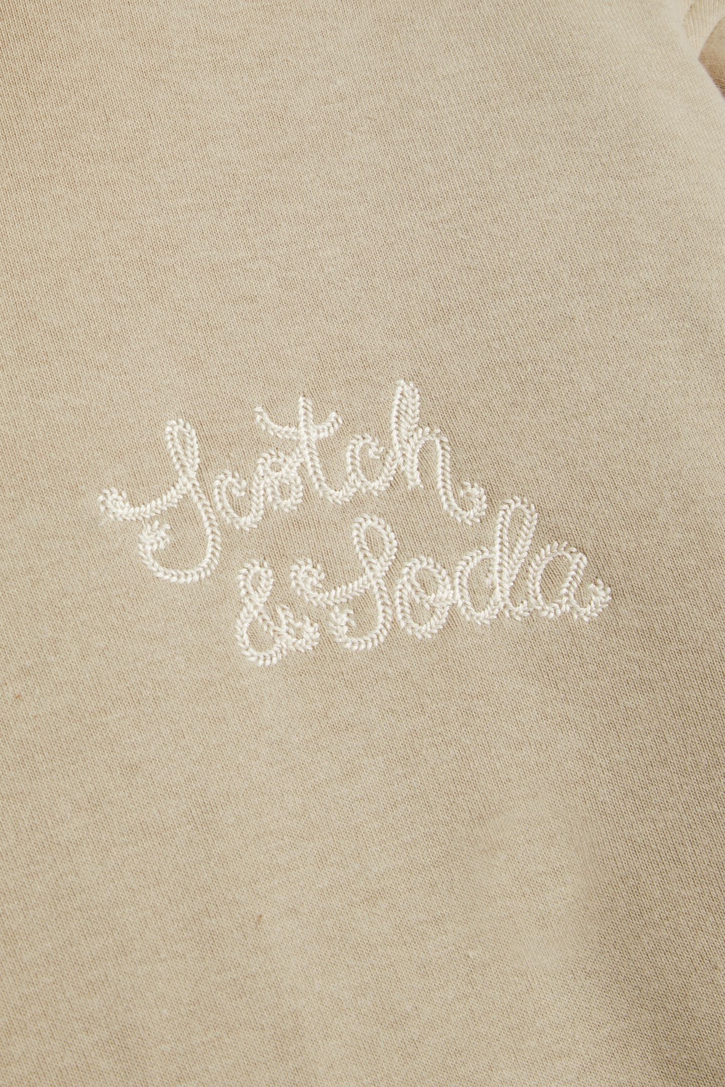 RELAXED FIT FLEECE GRAPHIC HOODIE TAUPE 5