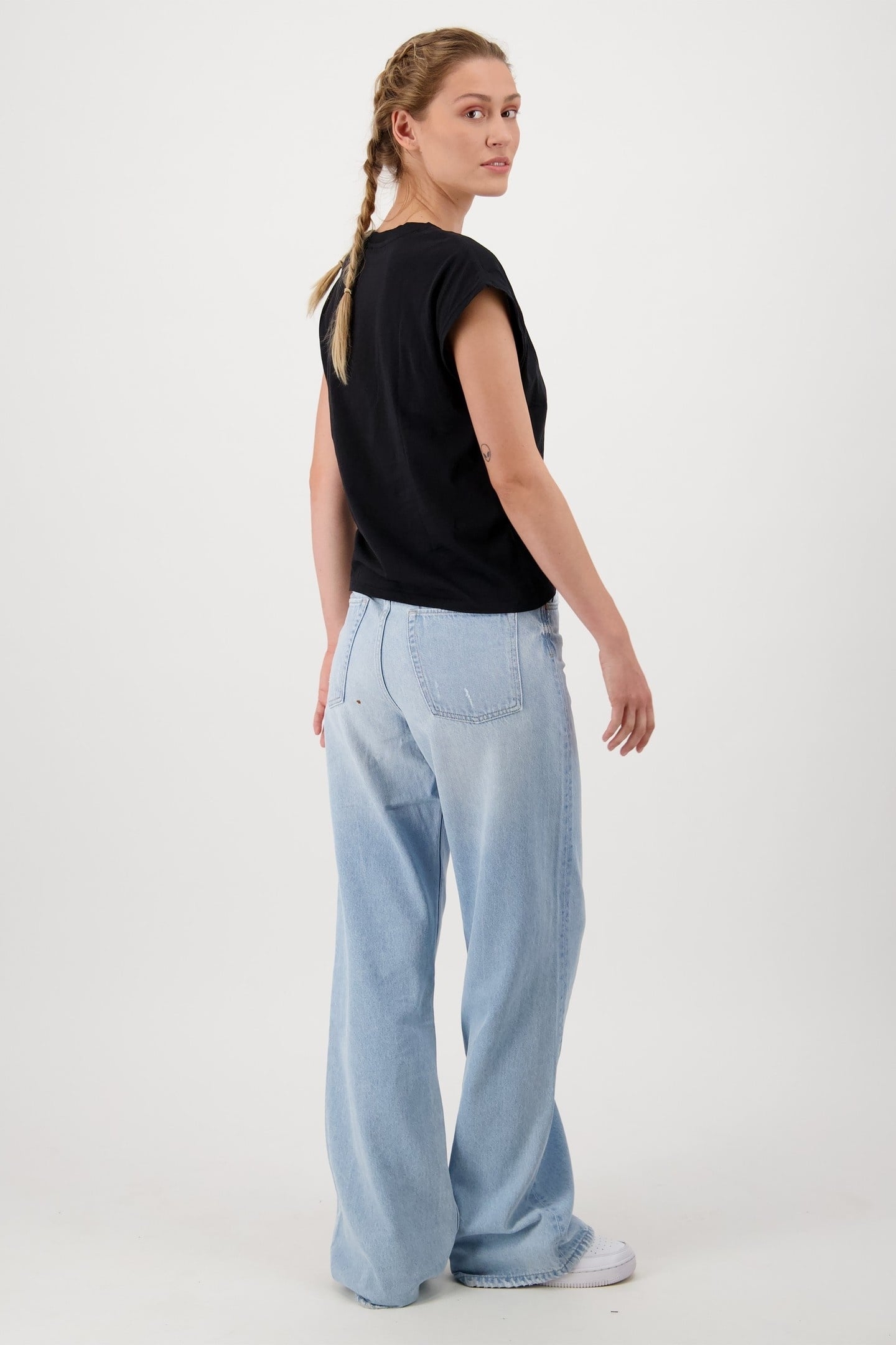 OASIS DENIM WIDE LEG JEANS LIGHT BLUE STONE 2