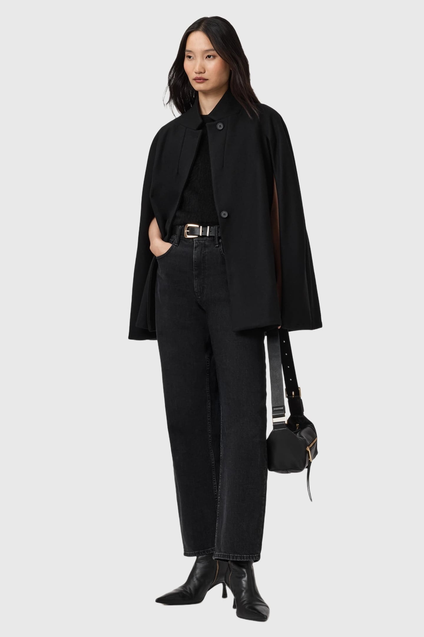 LUNIS CAPE COAT BLACK 5