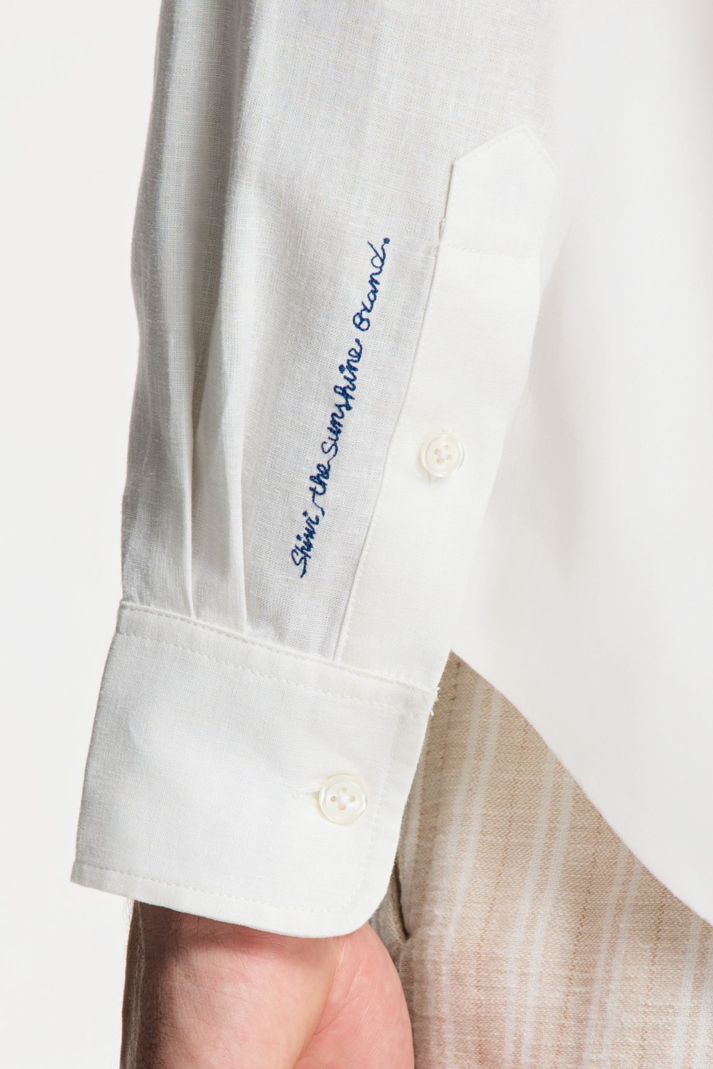 RICK LINEN LONG SLEEVE SHIRT SOLID WHITE 8