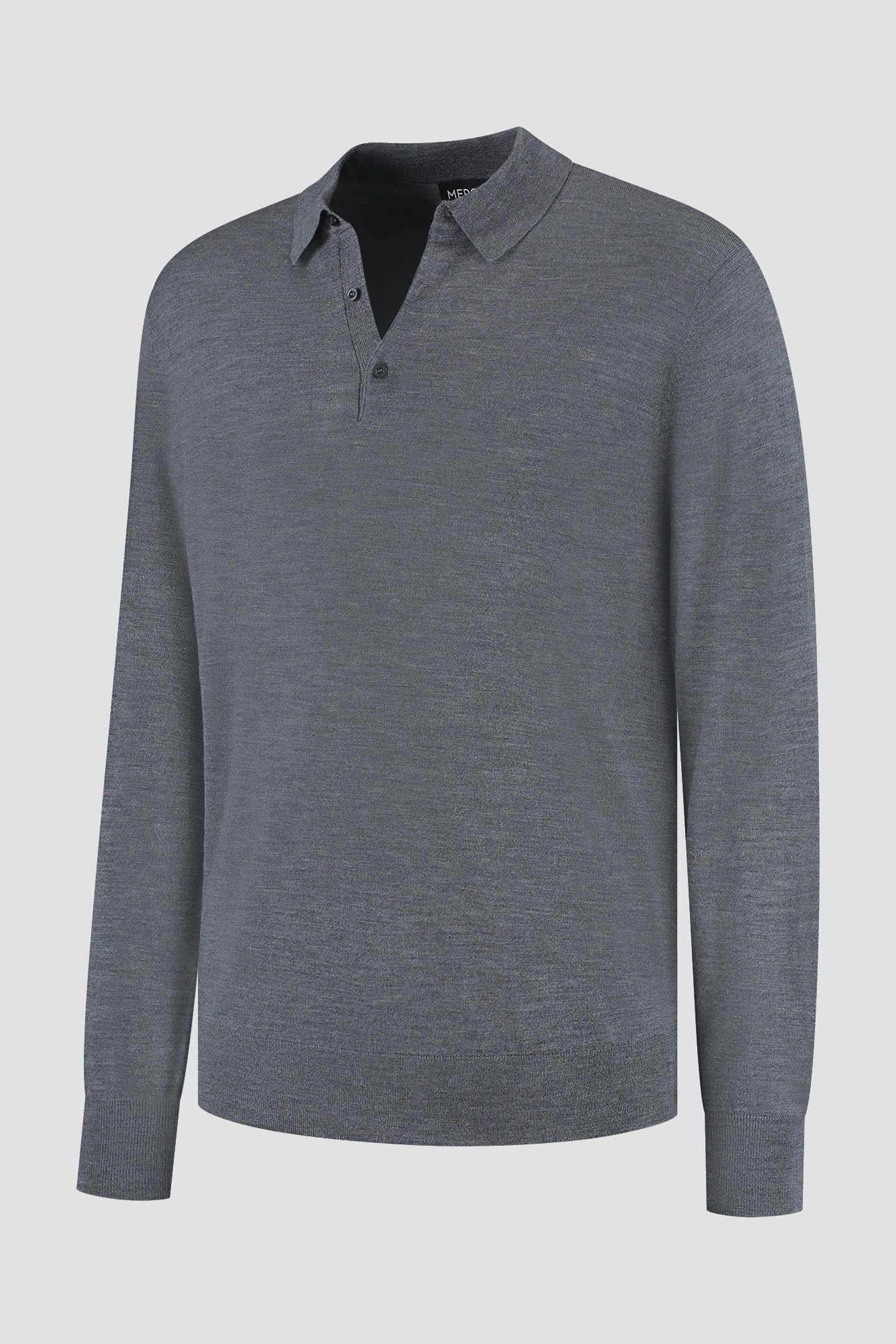 POLO LONG SLEEVE 100% MERINO STORM GREY 4