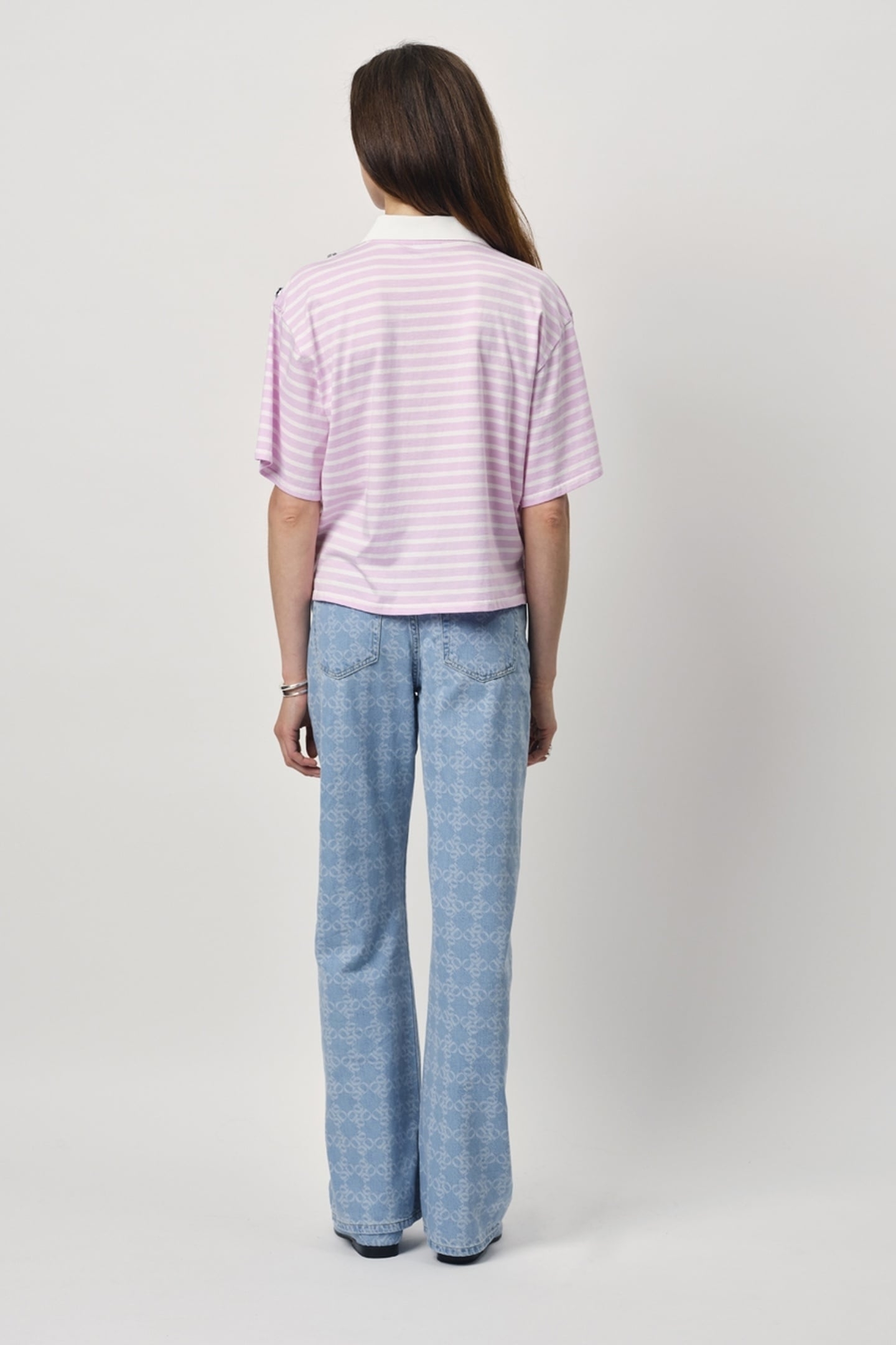 TITAN EMBELLISHED POLO SHIRT PINK SORBET 4