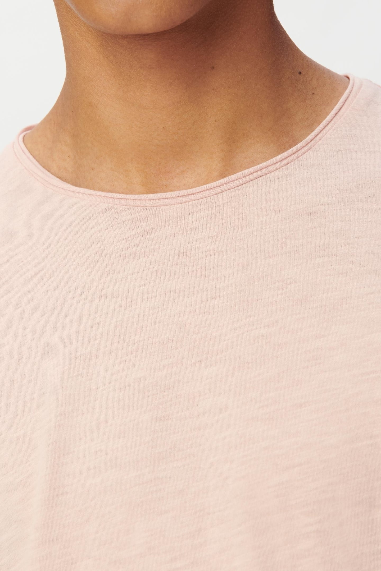 PINK ORGANIC COTTON ESSENTIAL CREW NECK T-SHIRT 6