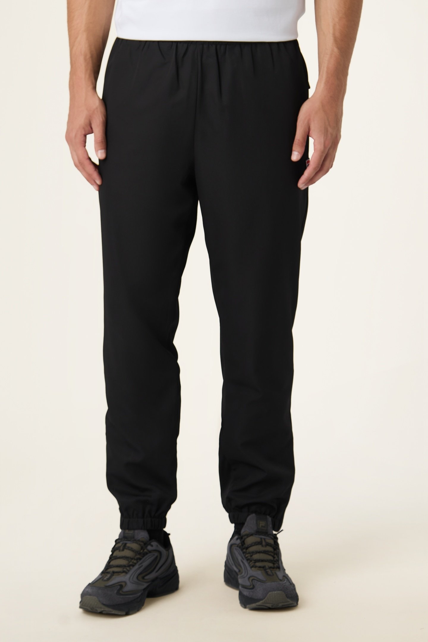SAN SIRO REGULAR WOVEN TRACK PANTS BLACK 1