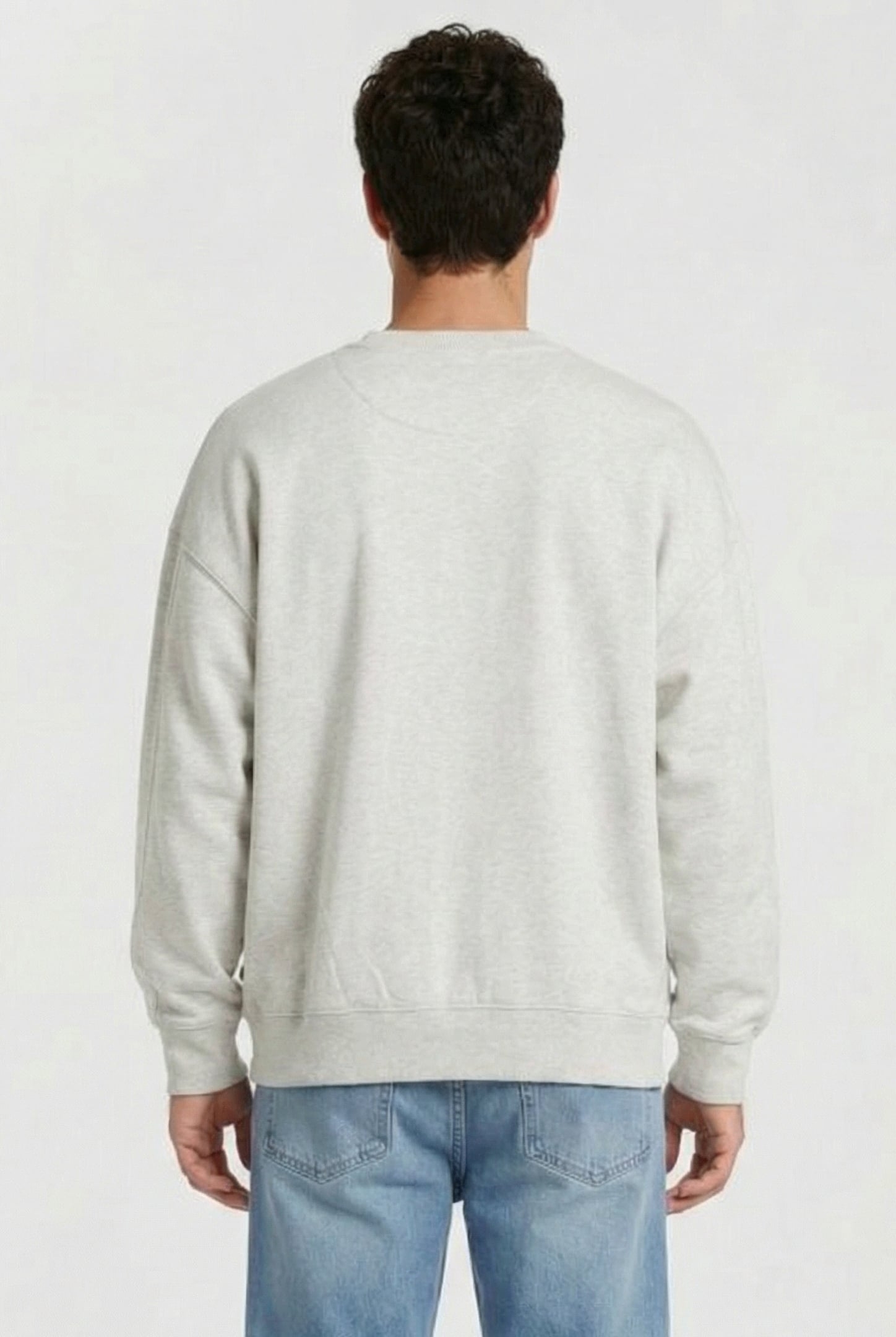 LX PREMIUM CREW FLEECE ASH HEATHER 2