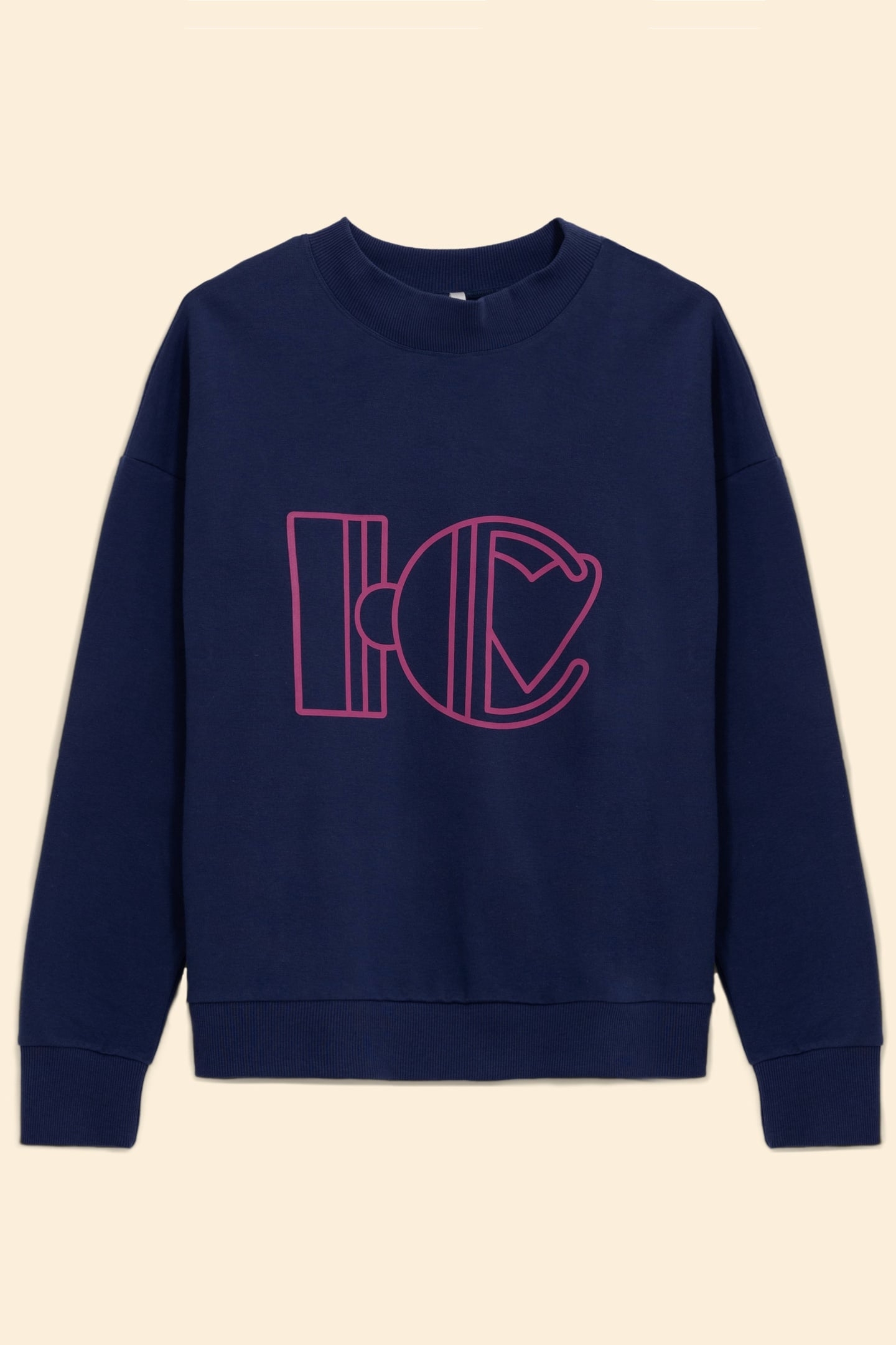 MONOGRAMMED BLUE SWEATSHIRT FLOCKED WITH RUBBER INDIGO 4