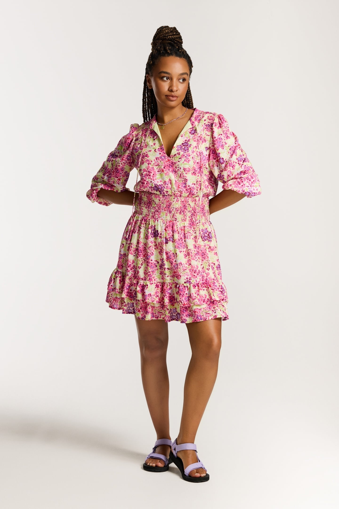 JONI DRESS FLOWER FIELDS PINK FLOWER FIELDS 2