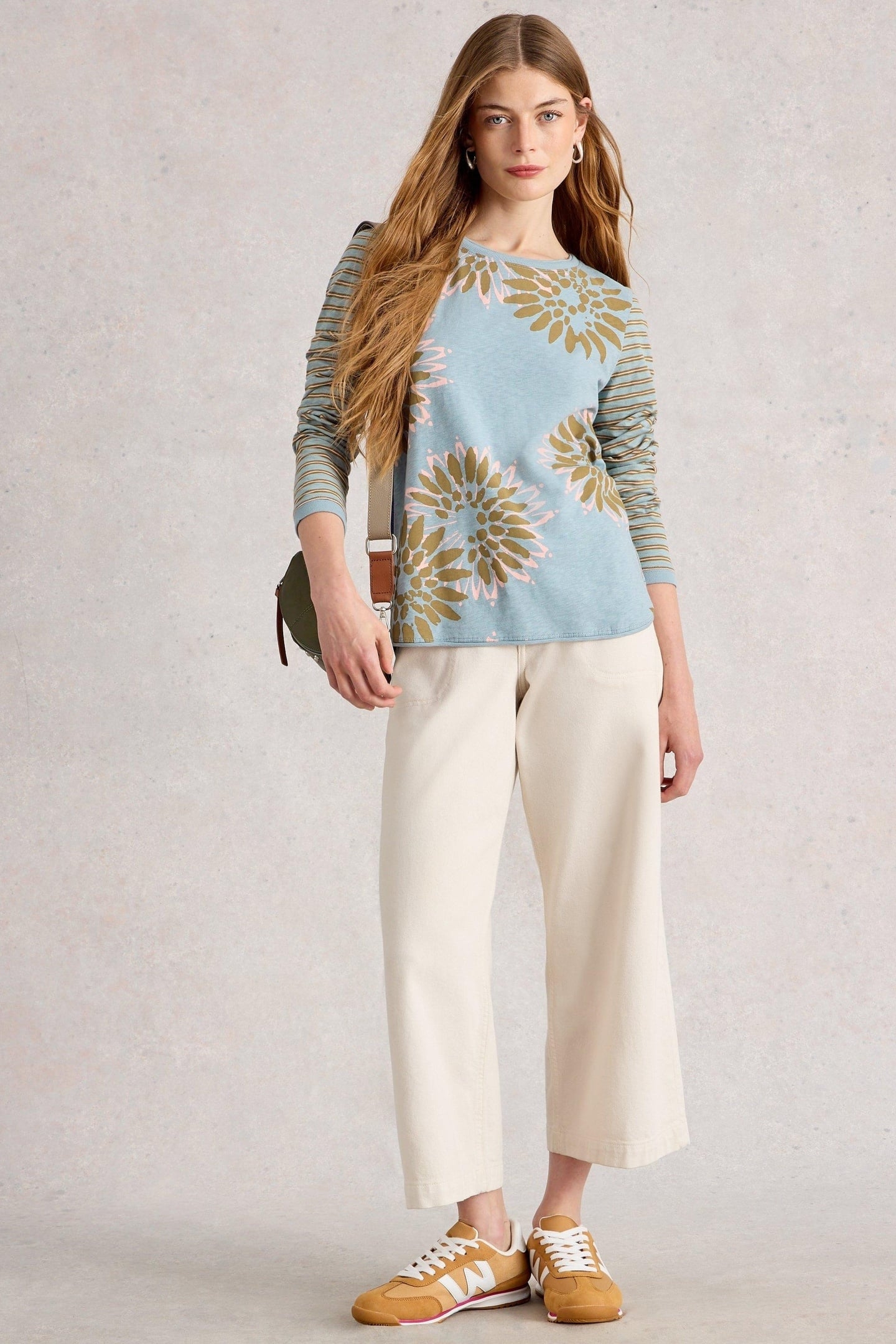 CLARA LS TEE DUSTY GREEN 1