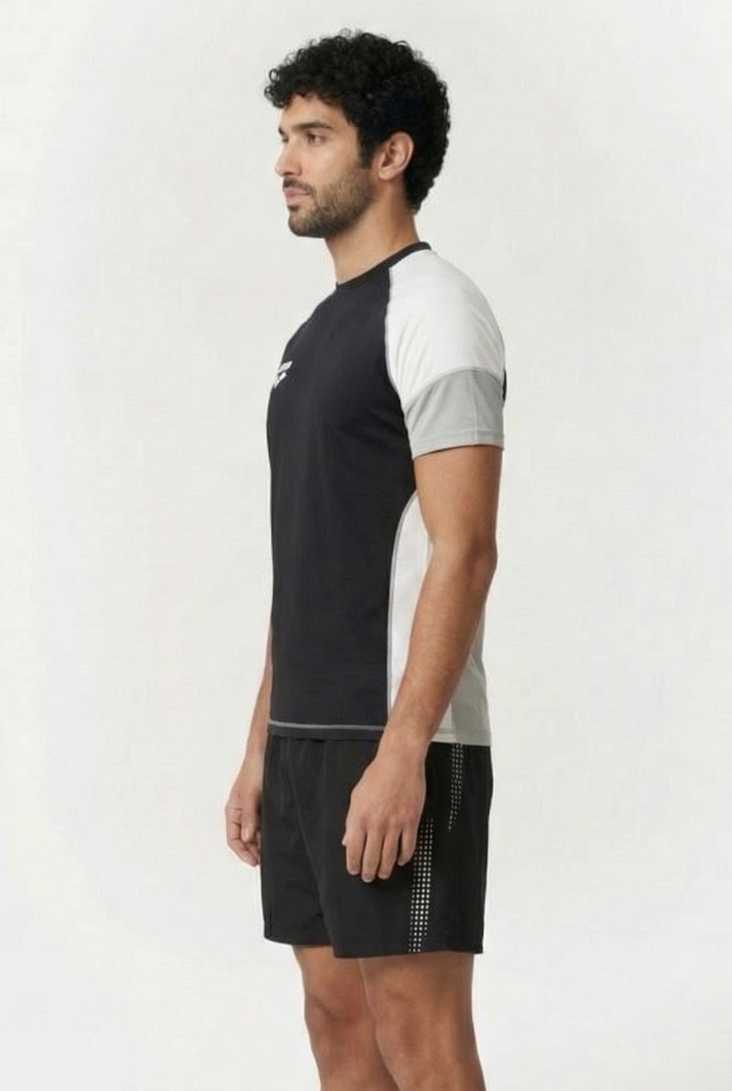 UNISEX TL TECH S/S RAGLAN TEE BLACK-GREY-ICE 3