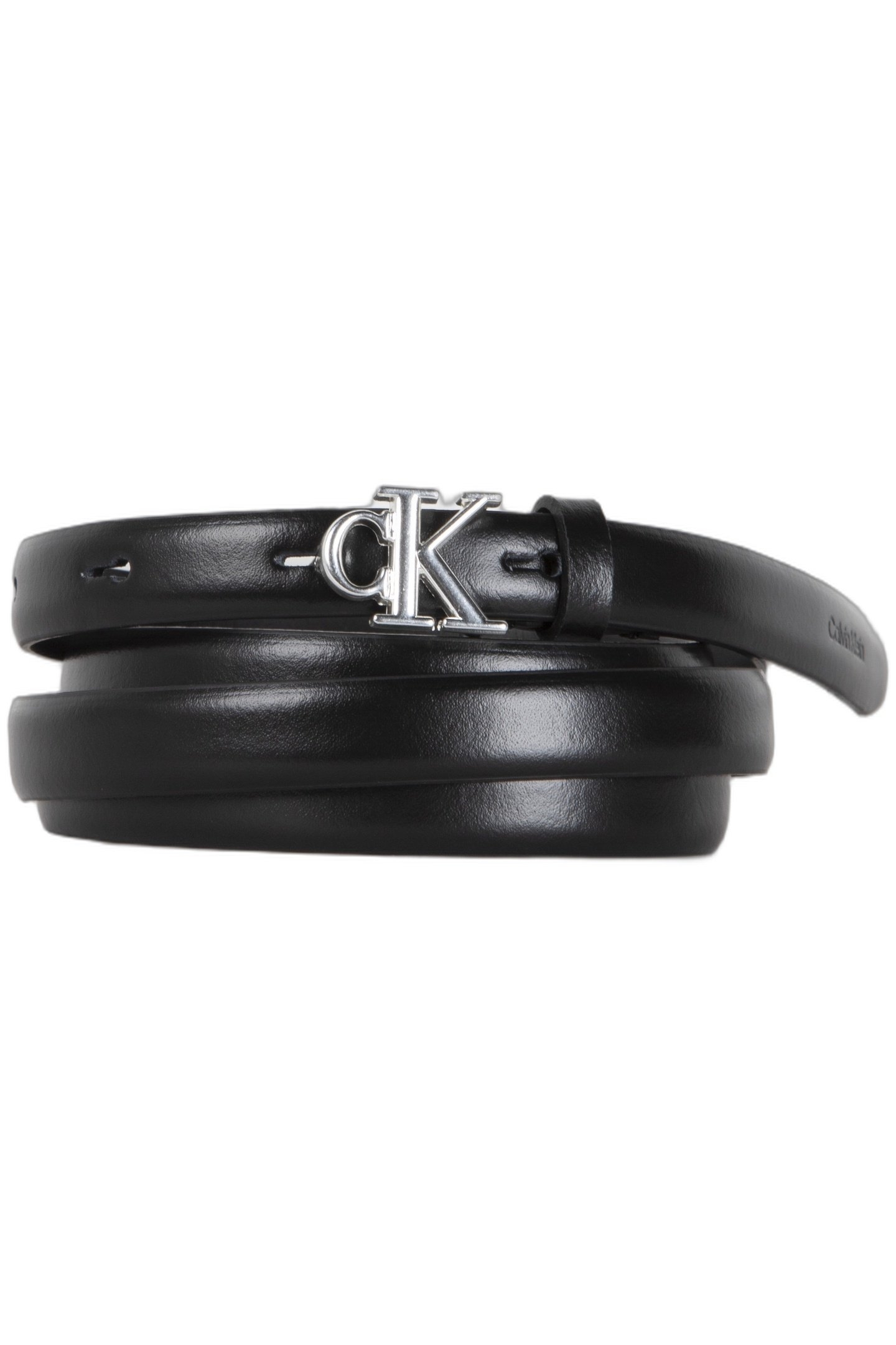 CK BUCKLE 15MM FIXED BELT BLACK/OLD SILVER 3