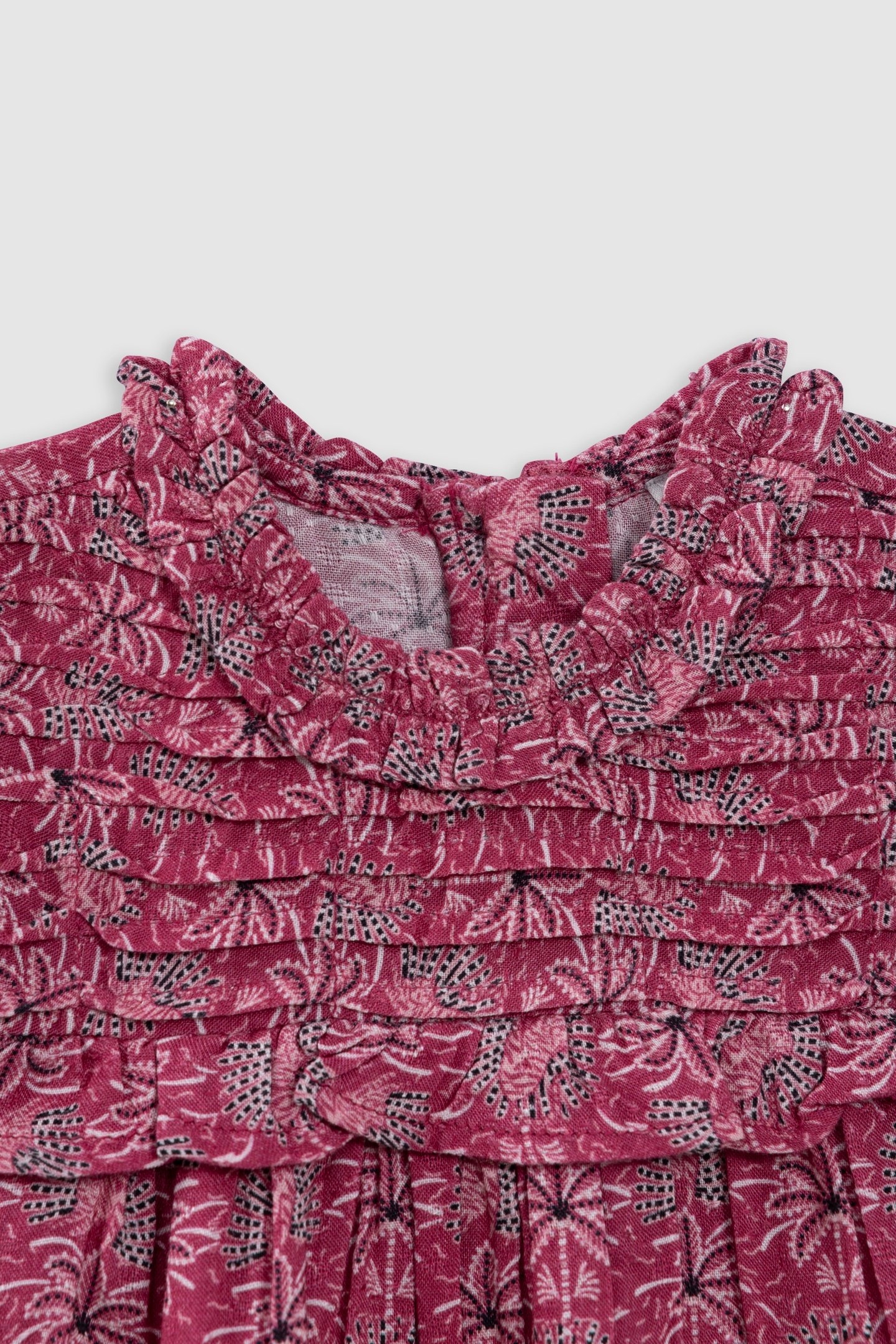 PINK PALM-TREE PRINT DRESS 3