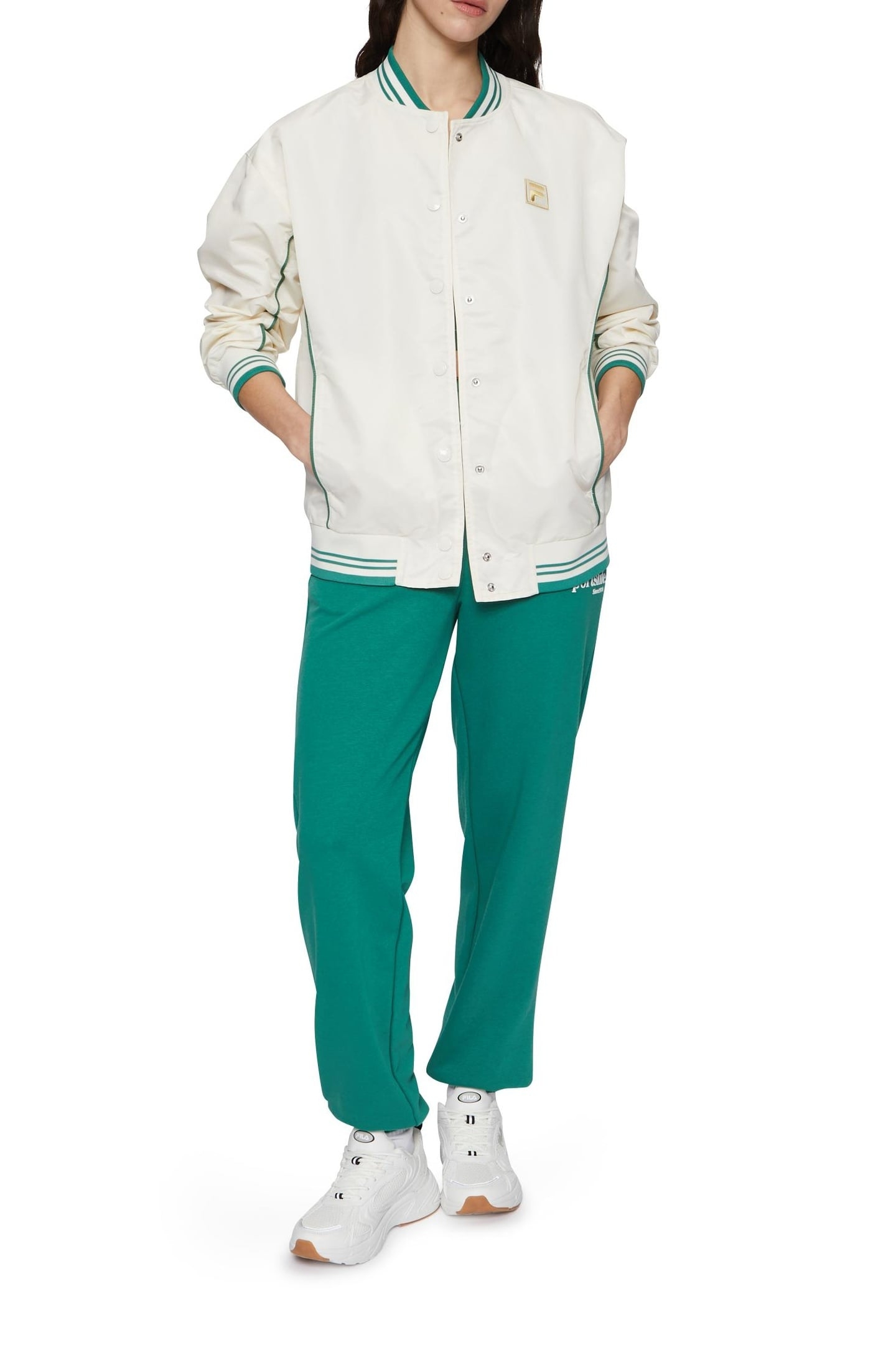 LEME OVERSIZED BASEBALL JACKET ANTIQUE WHITE 1