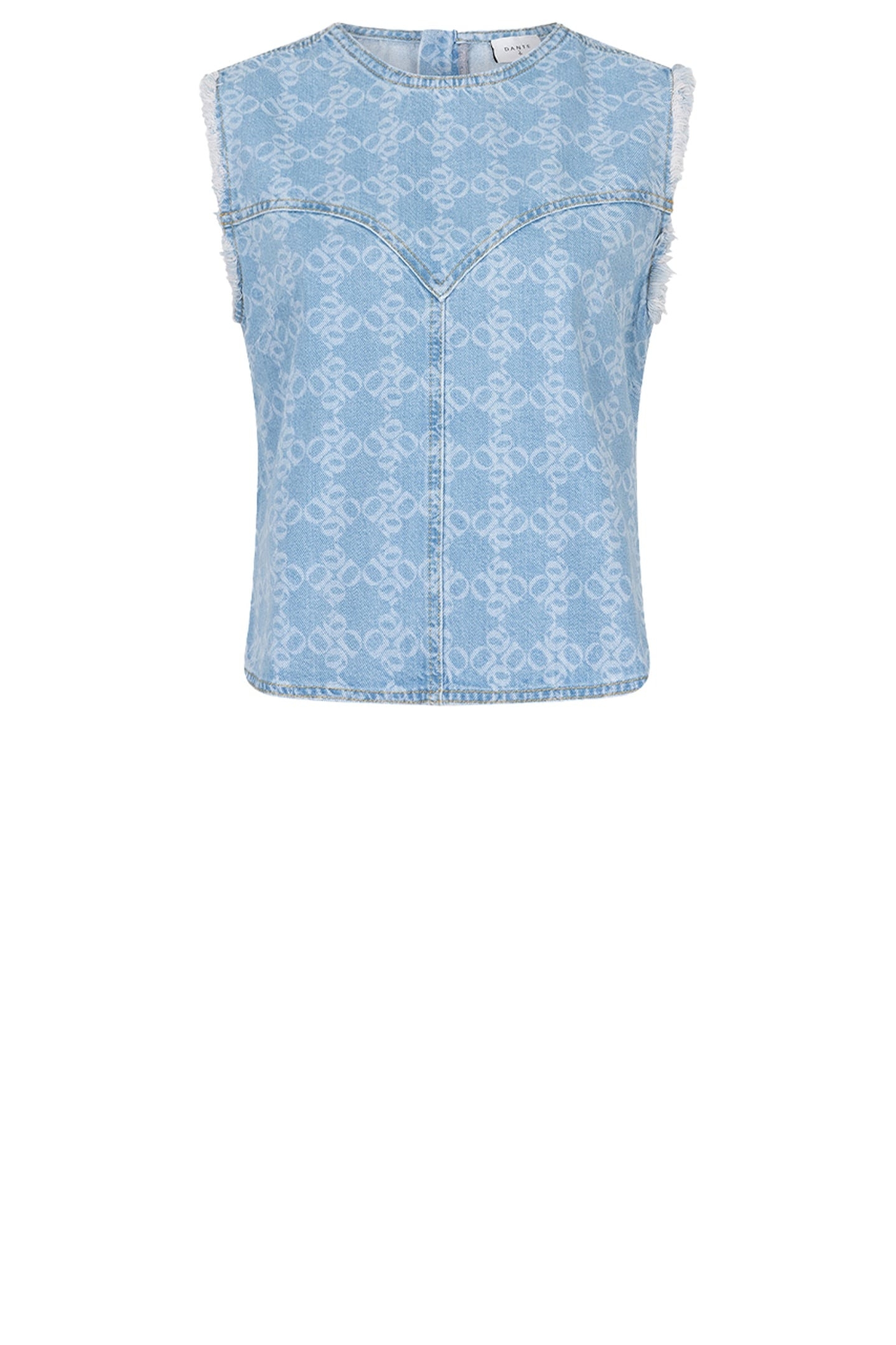 LAIA MONOGRAM JEANS TOP SKYWASH BLUE 6