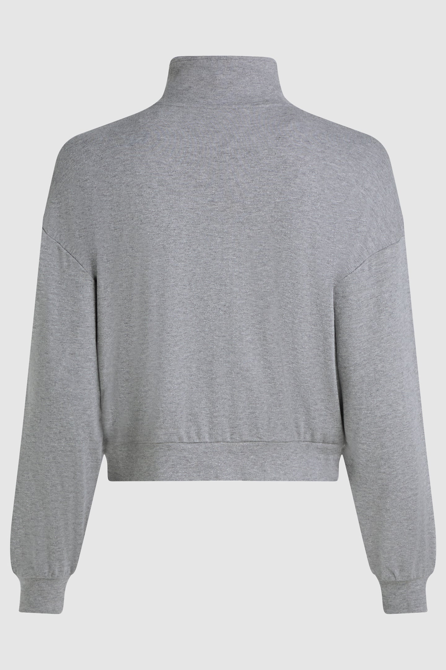 MEDIUM GREY MELANGE SIGNATURE LUREX ZIP UP 5