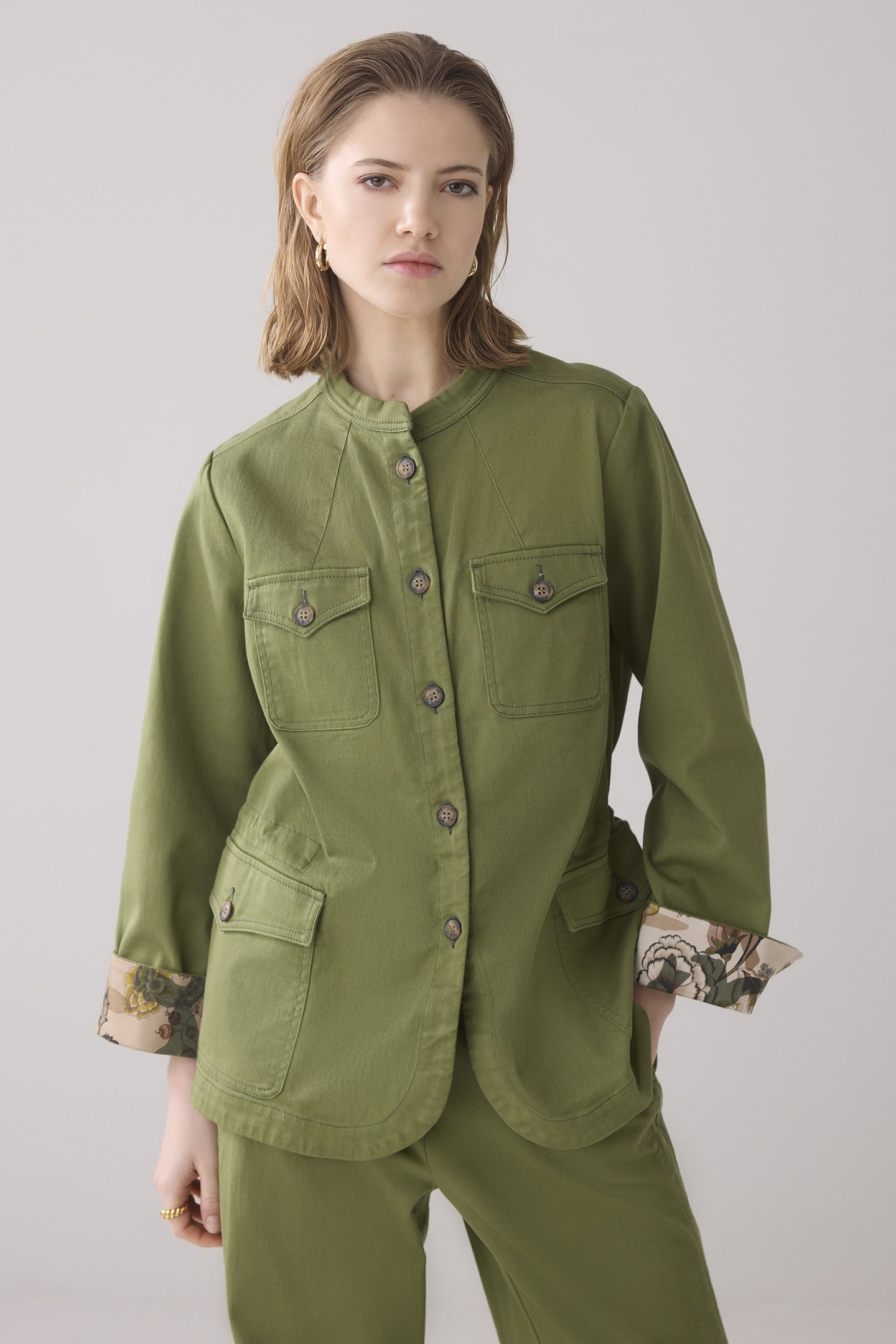 JACKET COTTON STRETCH COMBAT GREEN 2