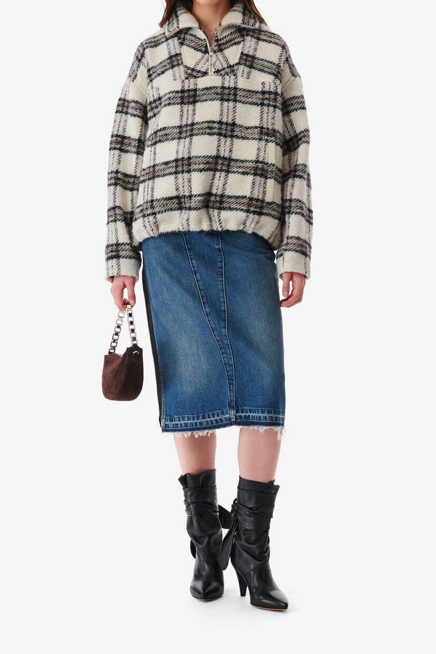 BIKA JACKET ECRU/BLACK/GREY 2