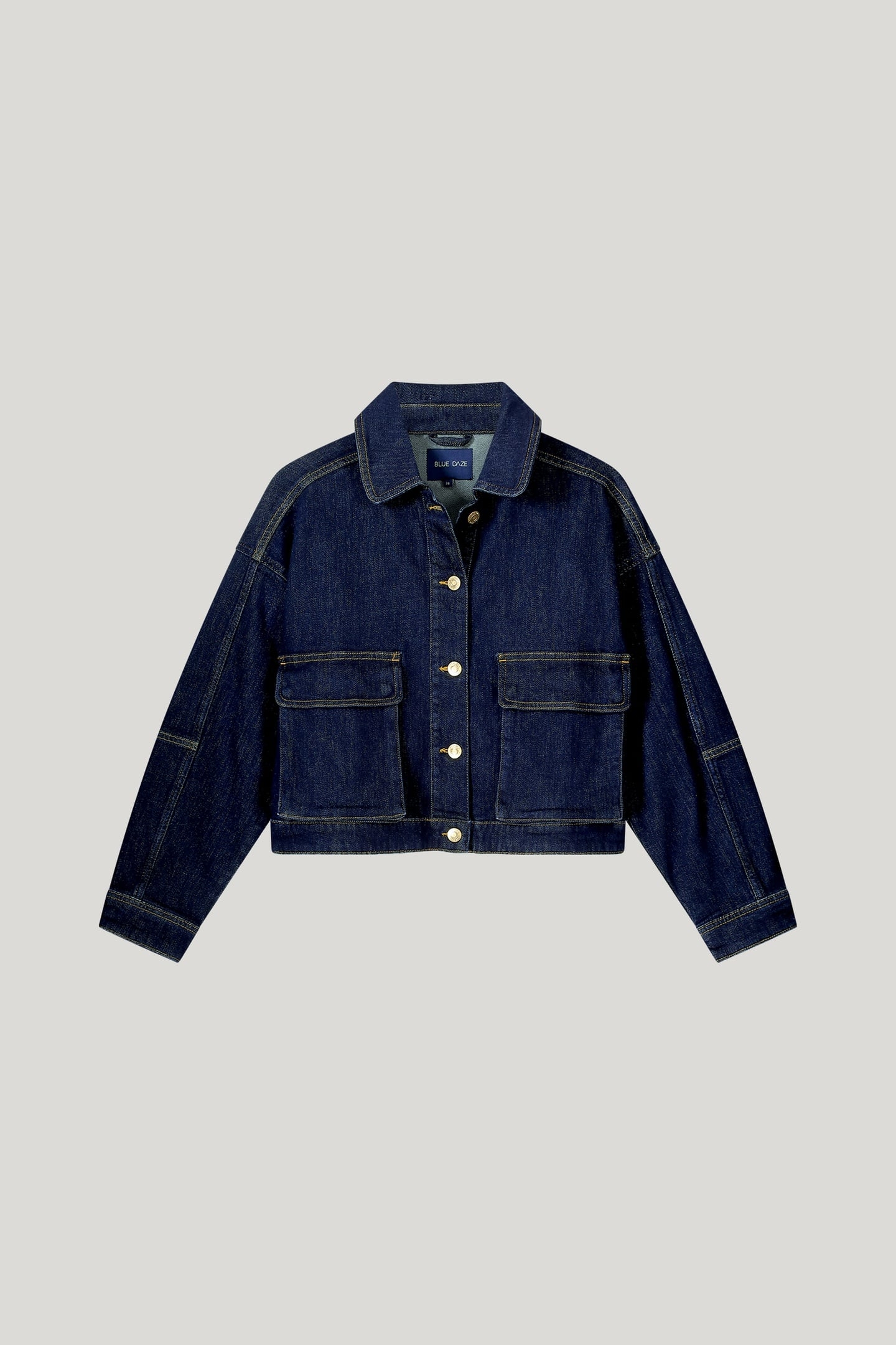BOXY DENIM JKT TWILL COMFORT DENIM NIGHT BLUE DENIM 4