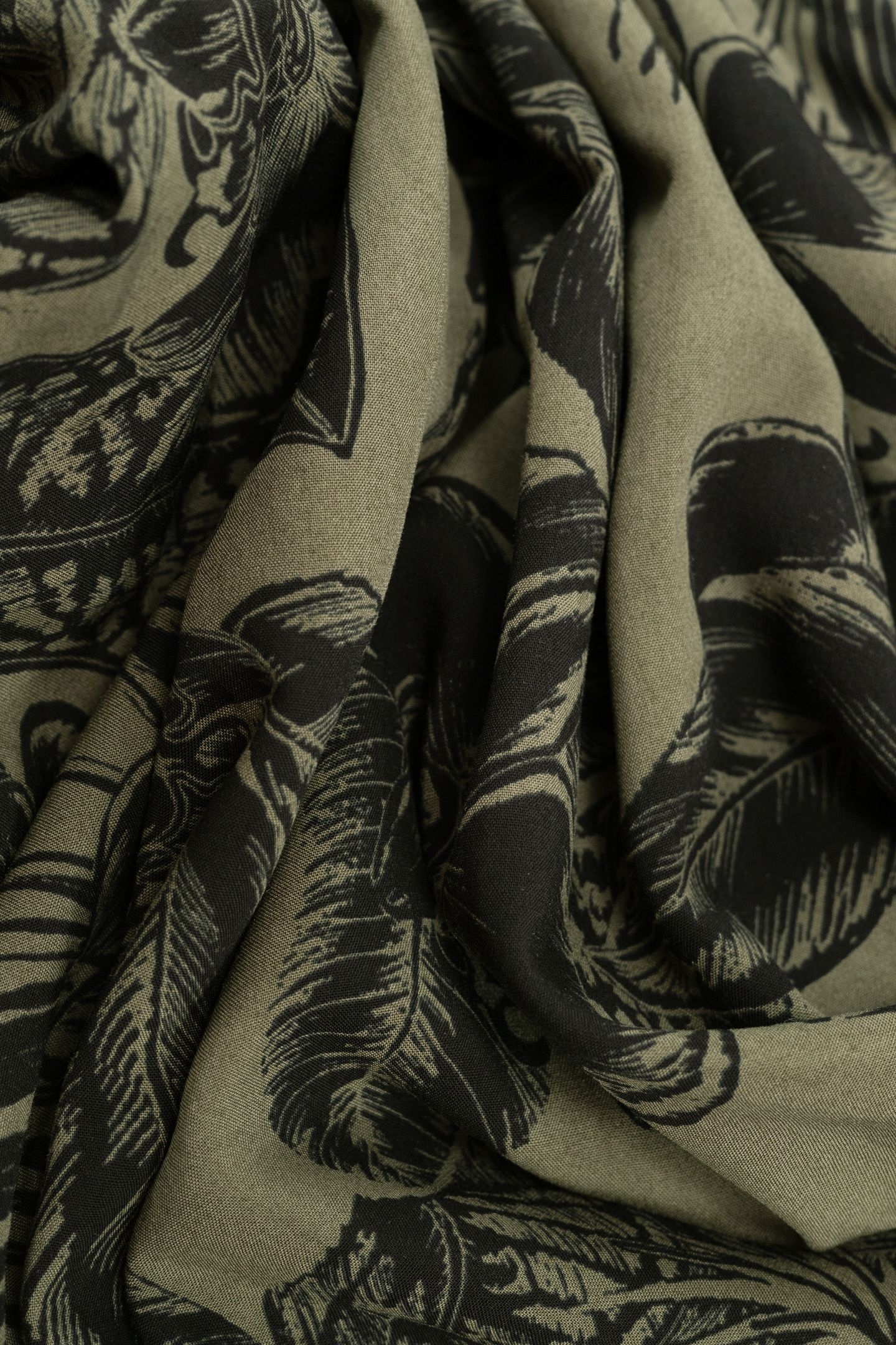 KHAKI LENZING™ ECOVERO™ MAXI JUNGLE DRESS 6