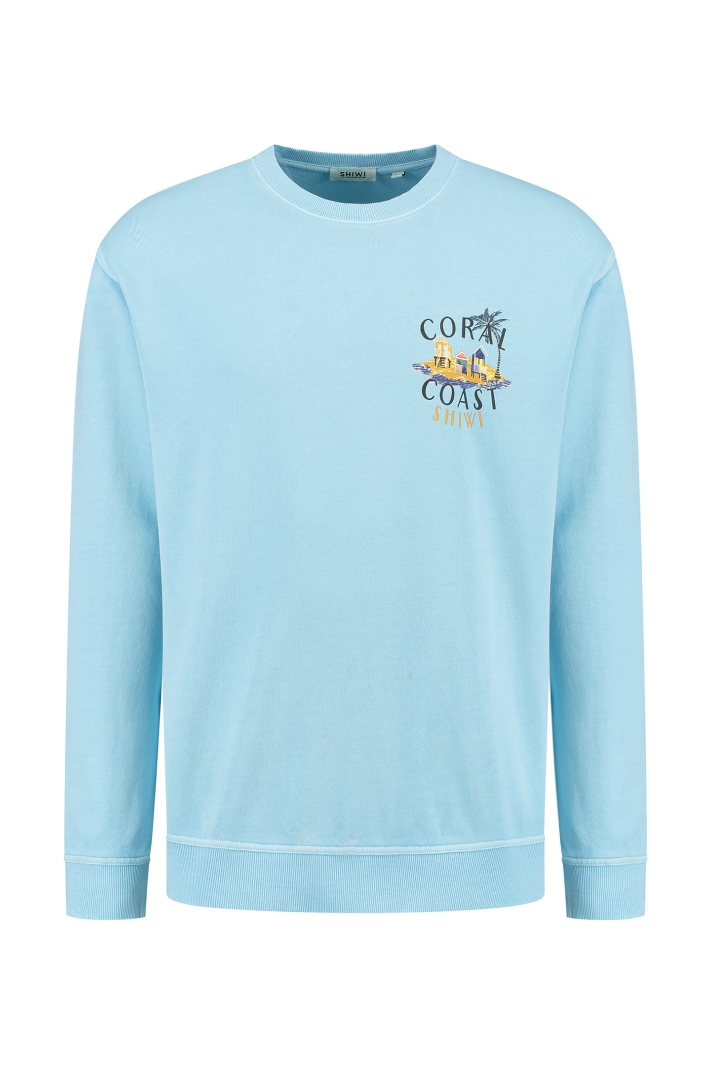 KYLE RELAXED FIT SWEAT SKETCHED ISLAND BLUE SKY 5