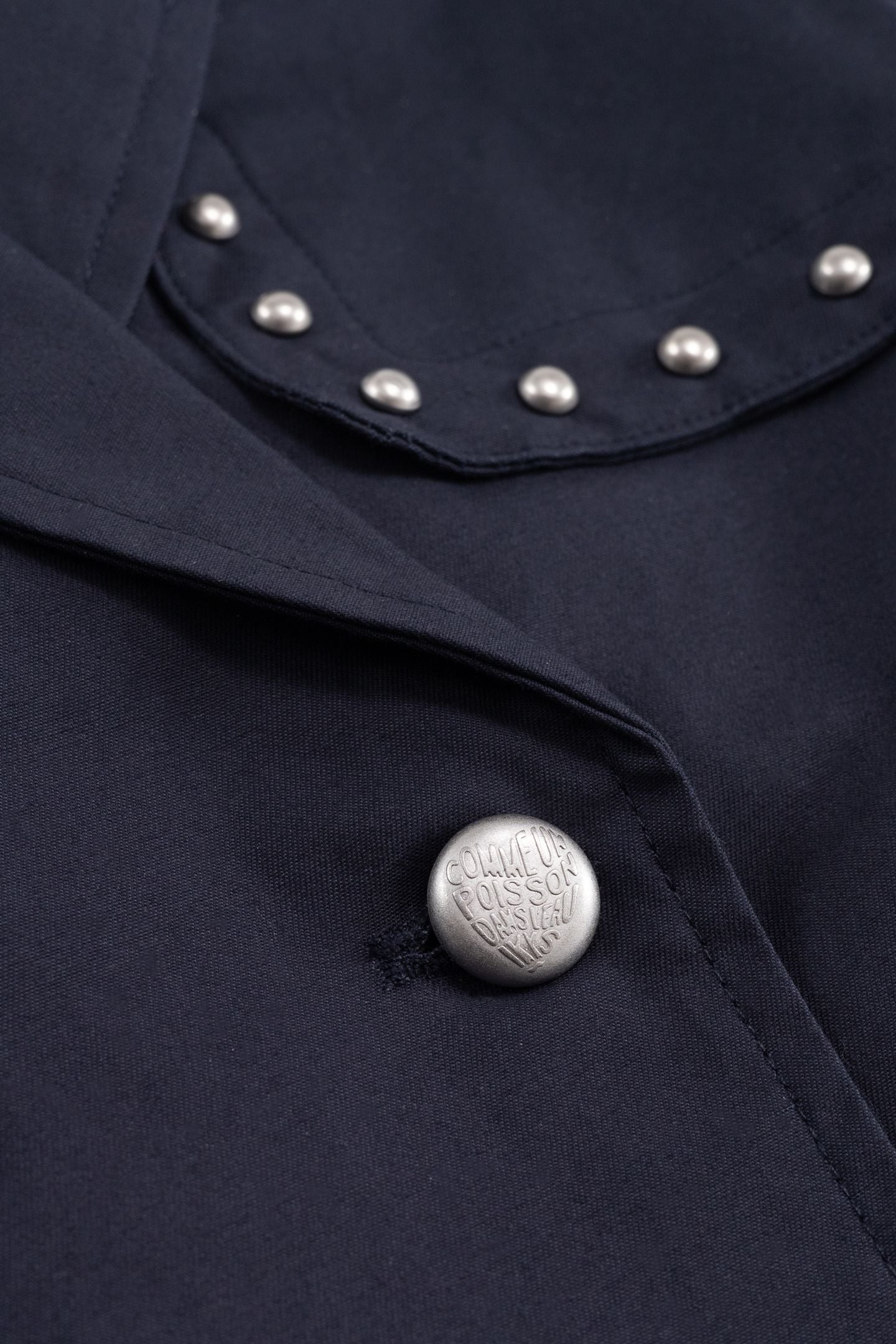 SHORT NAVY SEQUINED TRENCH COAT 5