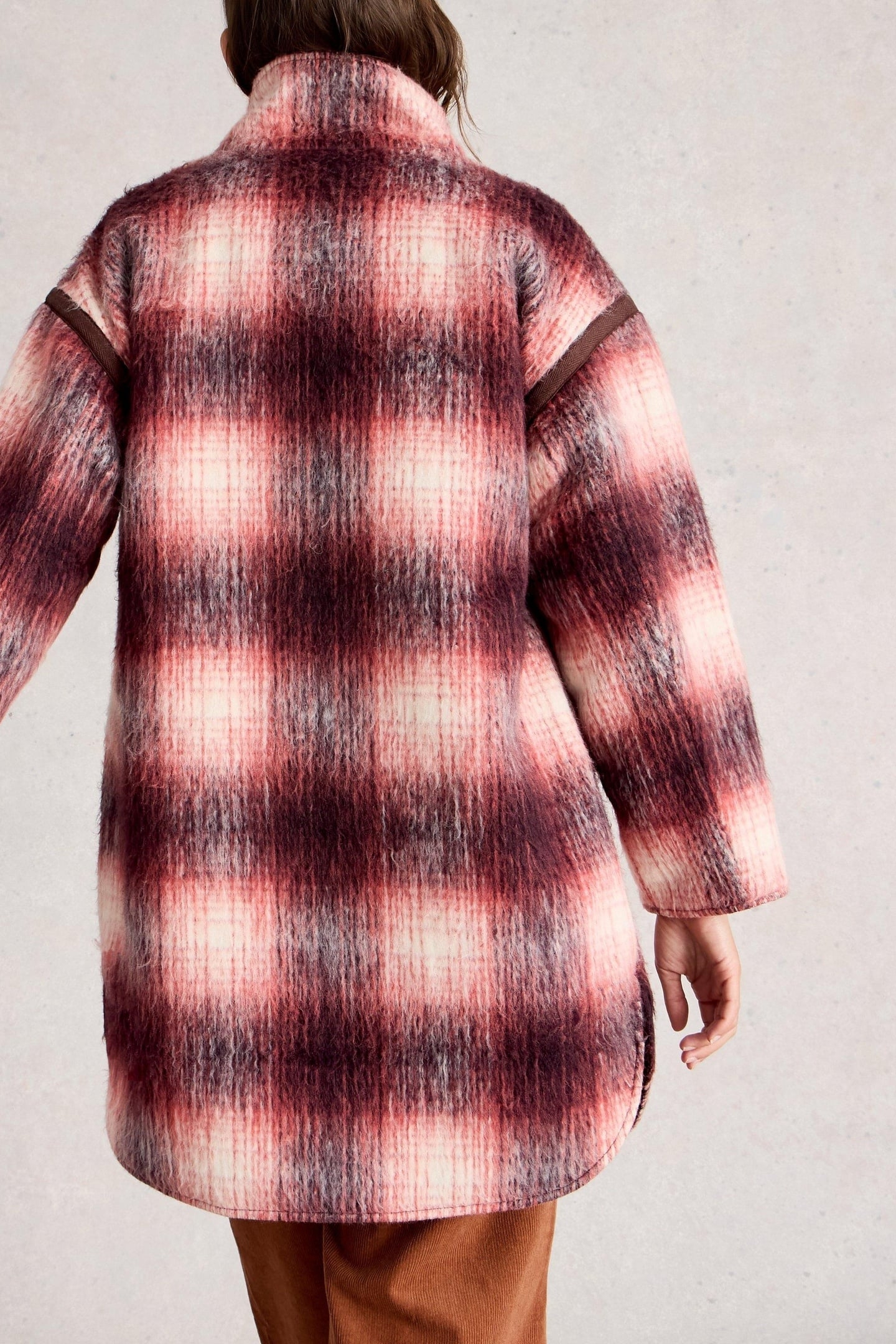 MARLOWE REVERSIBLE COAT PLUM MULTI 2