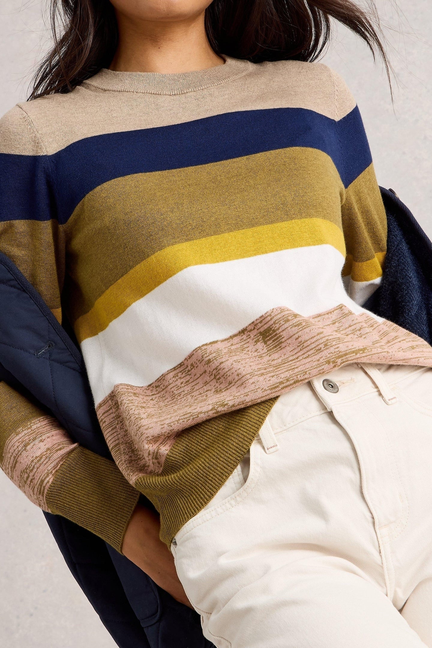 KATIE STRIPE JUMPER GREEN MULTI 5