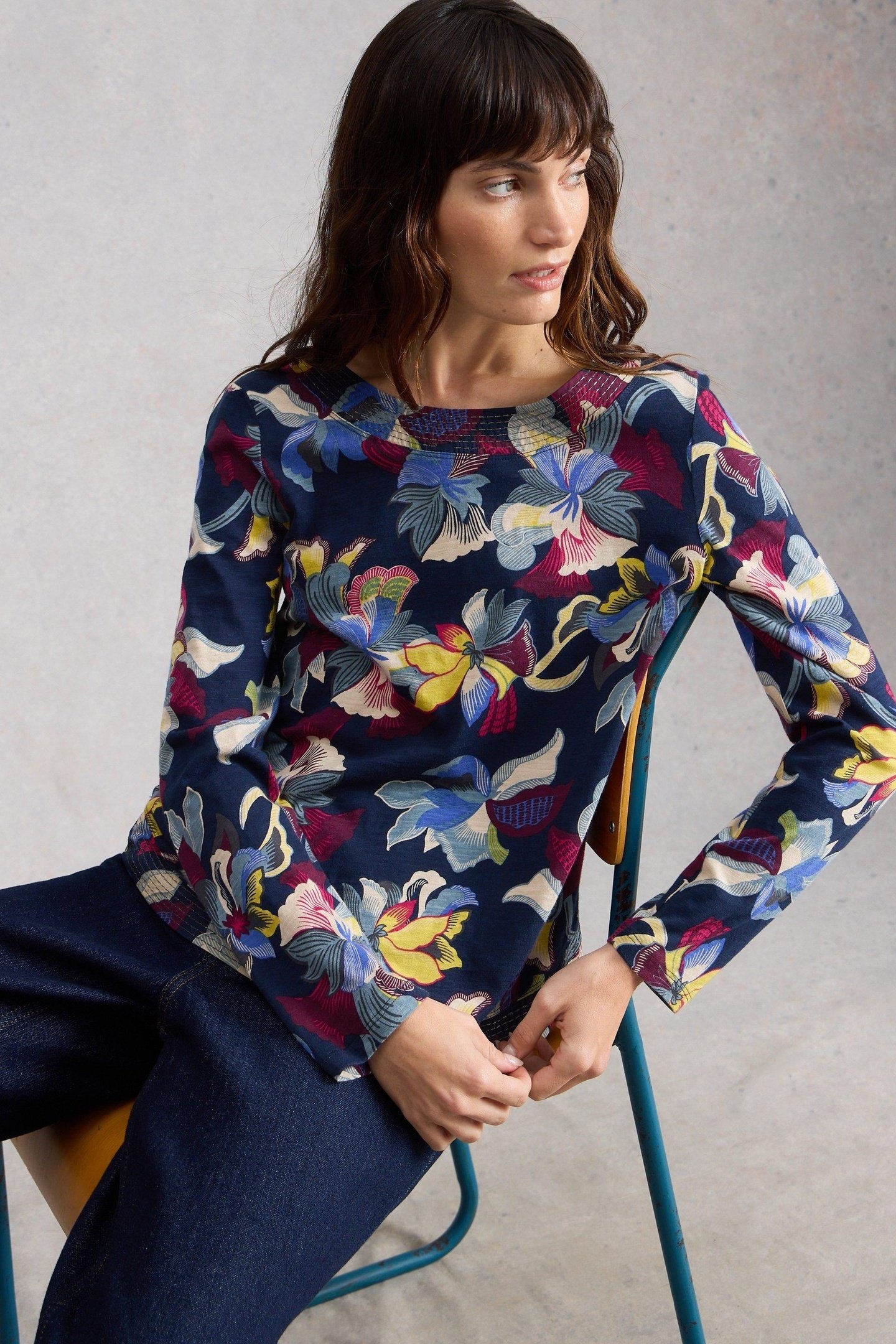 WEAVER LS TEE NAVY PRINT 2