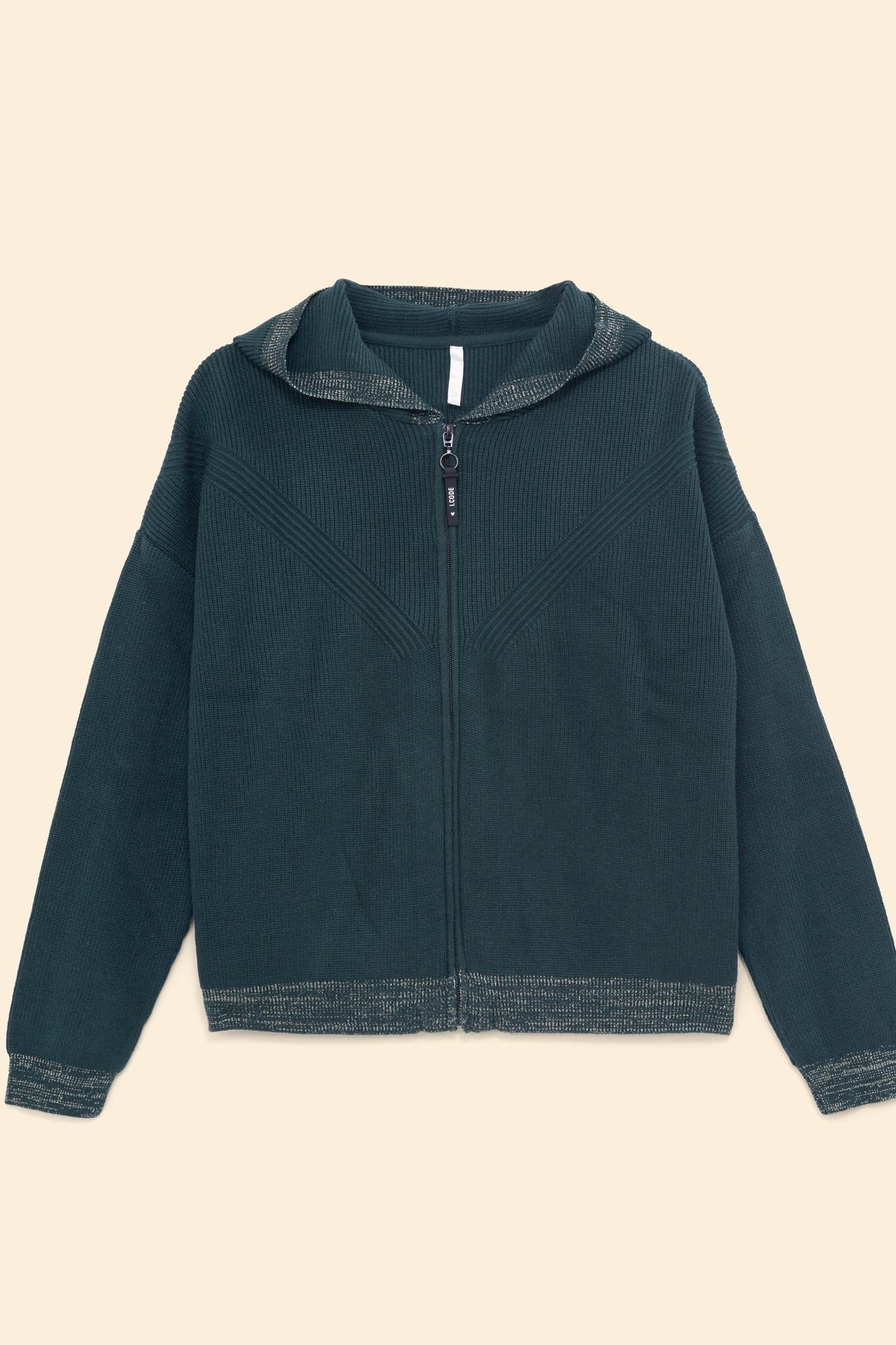 BLACK KNITTED HOODED CARDIGAN BLACK 5