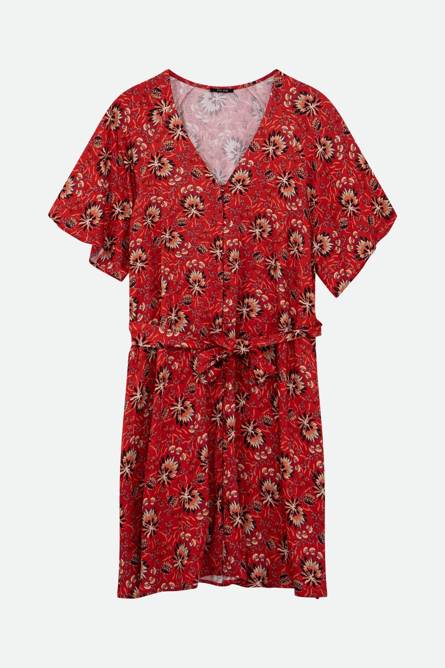 RADKA - ORANGE FLORAL PRINT SUMMER DRESS 7