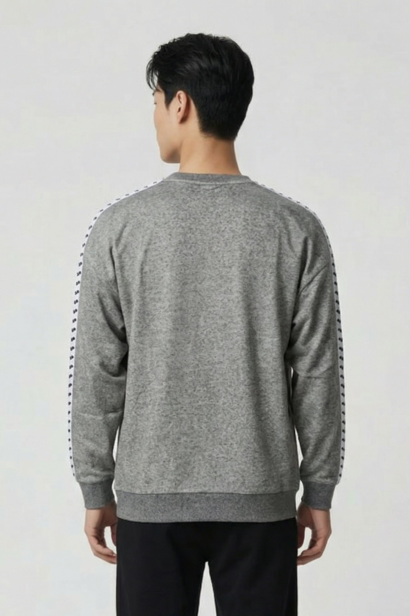 UNISEX SWEAT TEAM OVERSIZE DARK GREY MELANGE WHITE BL 3