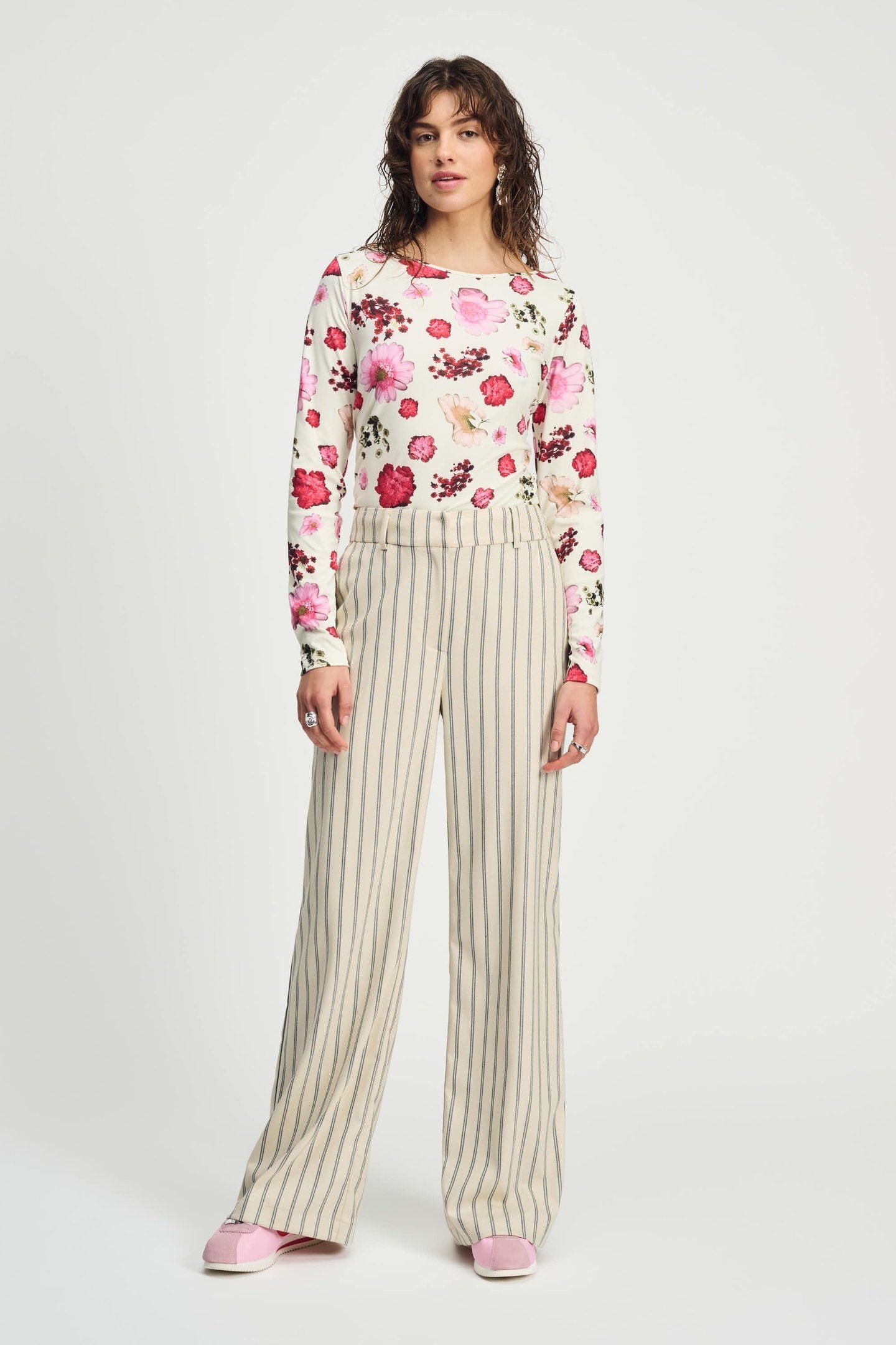 PANTS - STRIPED CREAM BEIGE 1