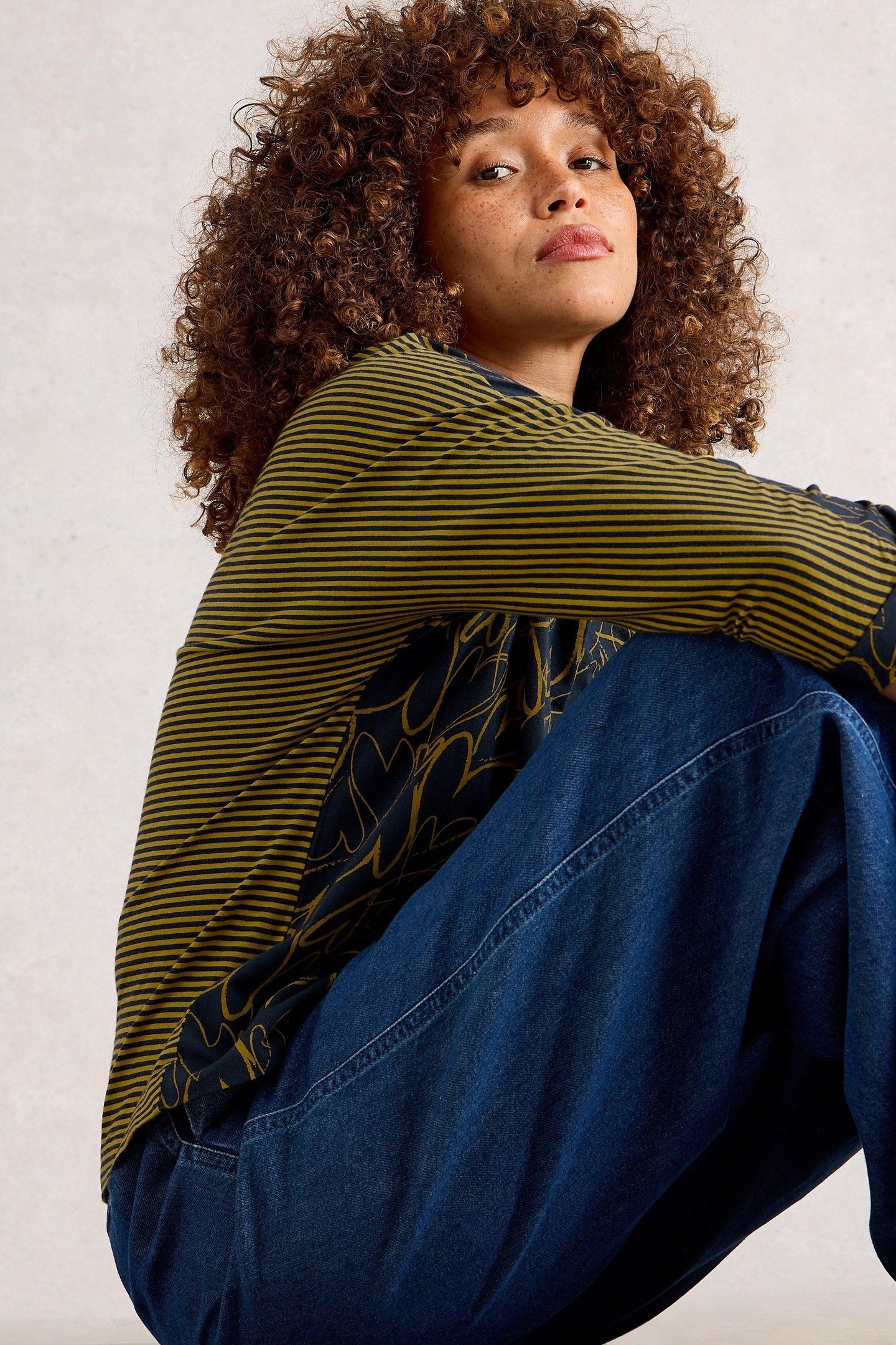 DEMI DOLMAN TOP NAVY MULTI 5