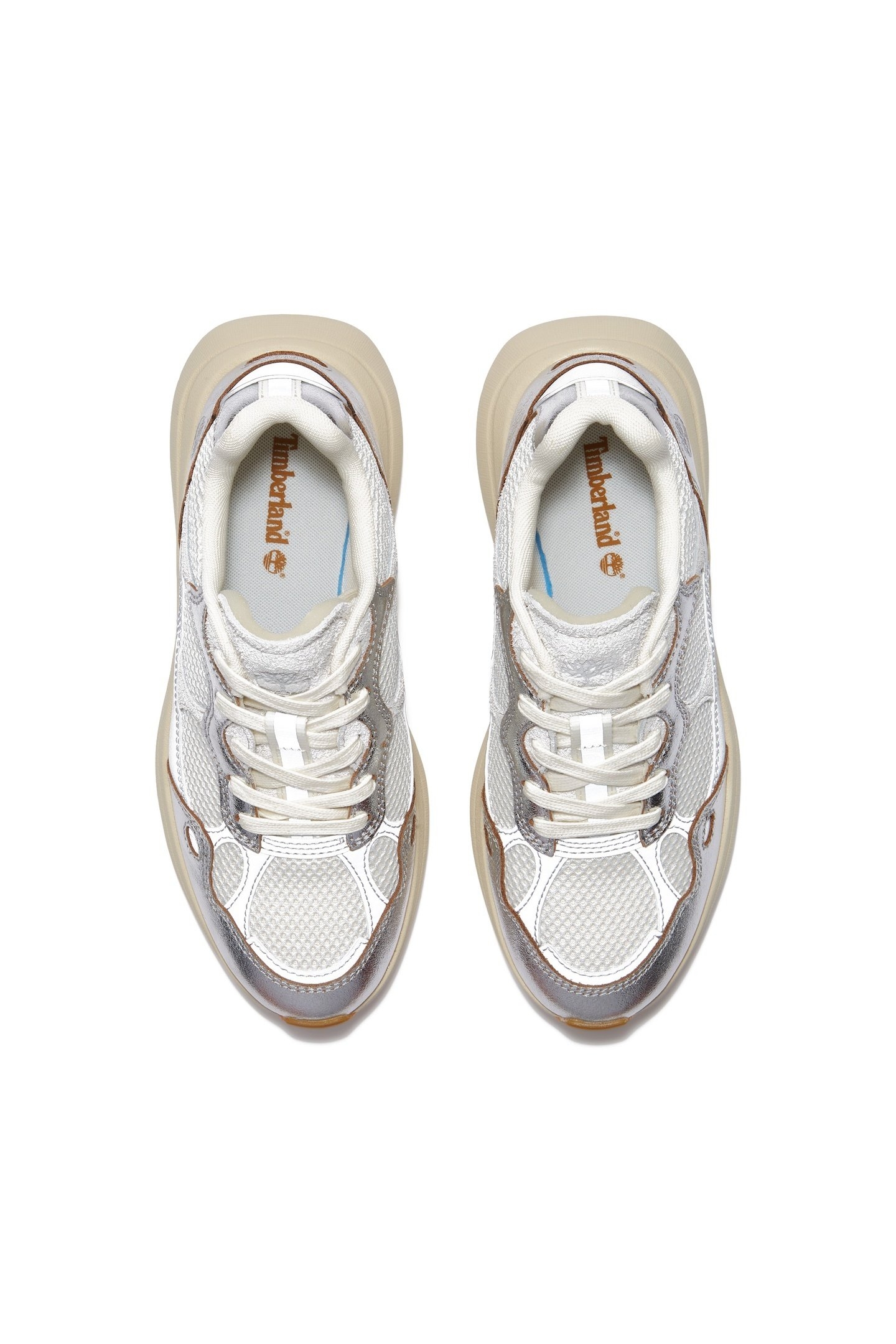 HAZEL LANE LOW LACE UP SNEAKER NATURAL MESH SILVER 6