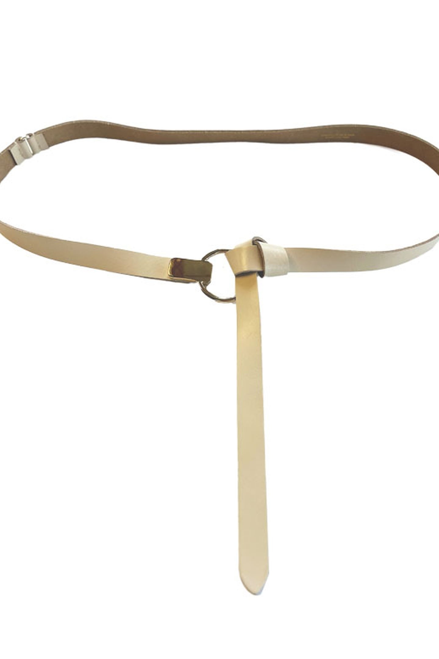 KNOTTED BELT LOGO IVORY 2