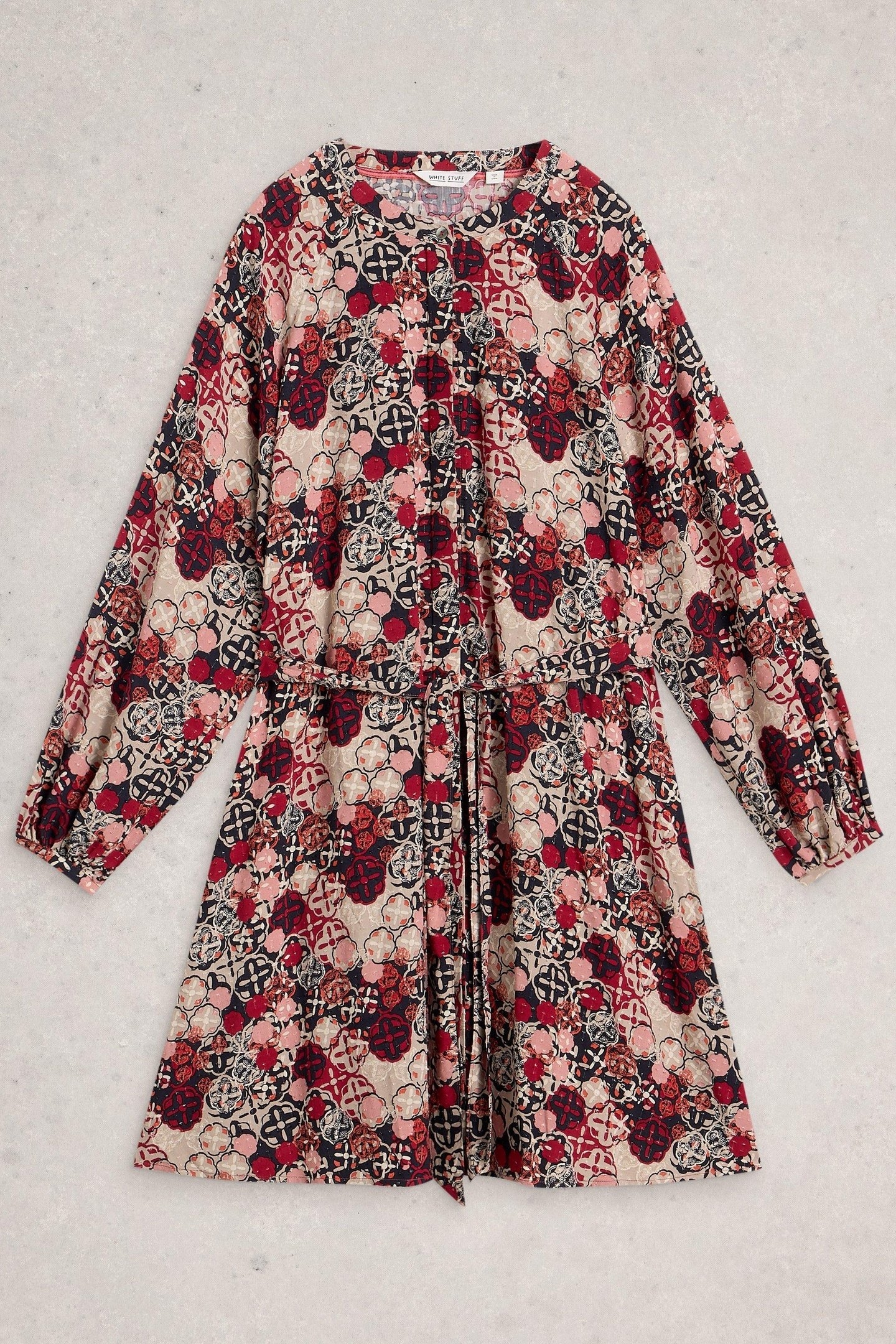 MONIQUE DRESS RED MULTI 3