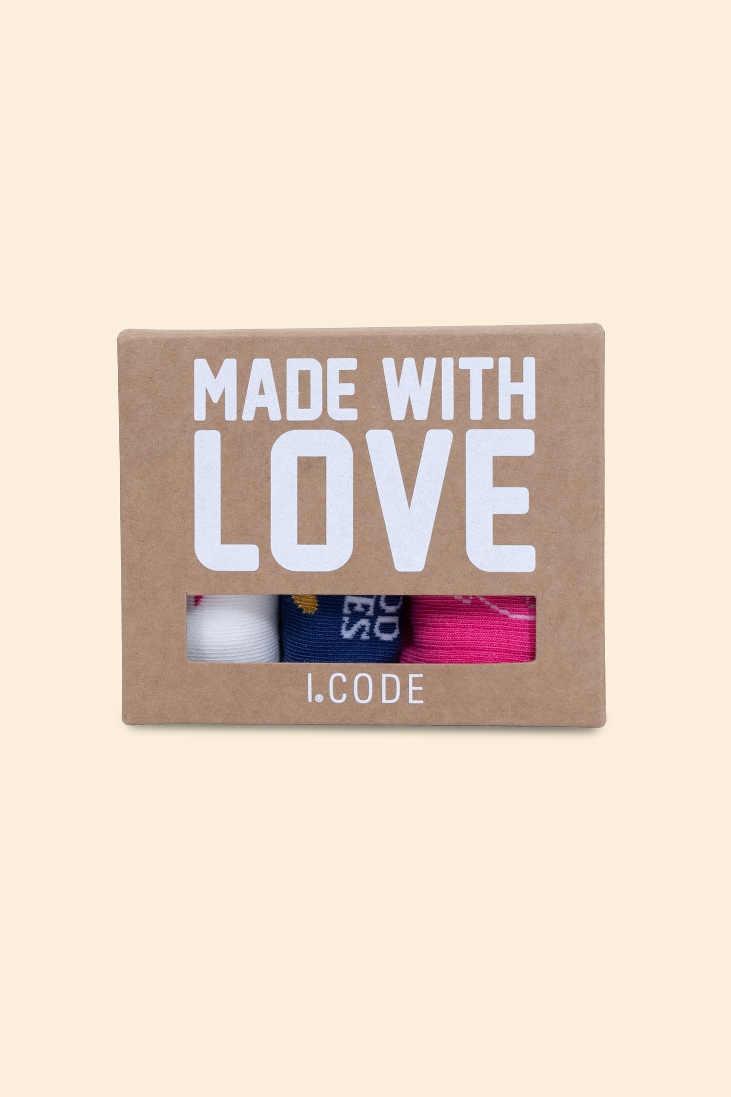 WHITE, BLUE, AND PINK SOCKS INDIGO 3