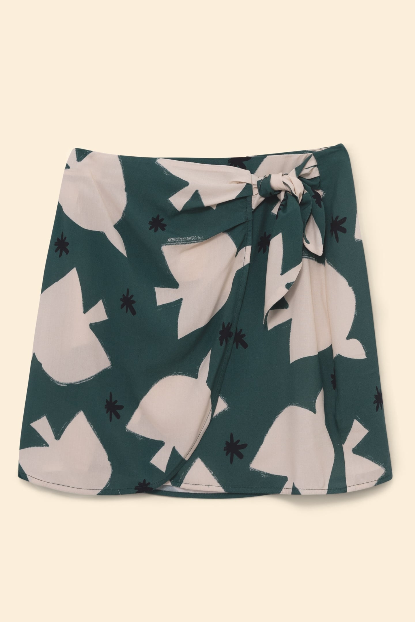 GREEN MAXI BIRD PRINT WRAP SKIRT GREEN 4