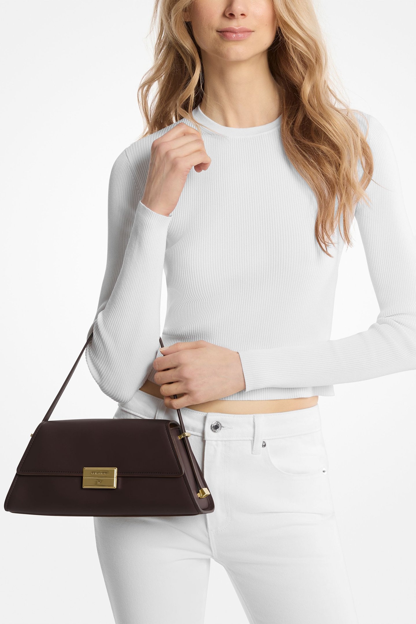 MEDIUM SHOULDER BAG CHOCOLATE 1