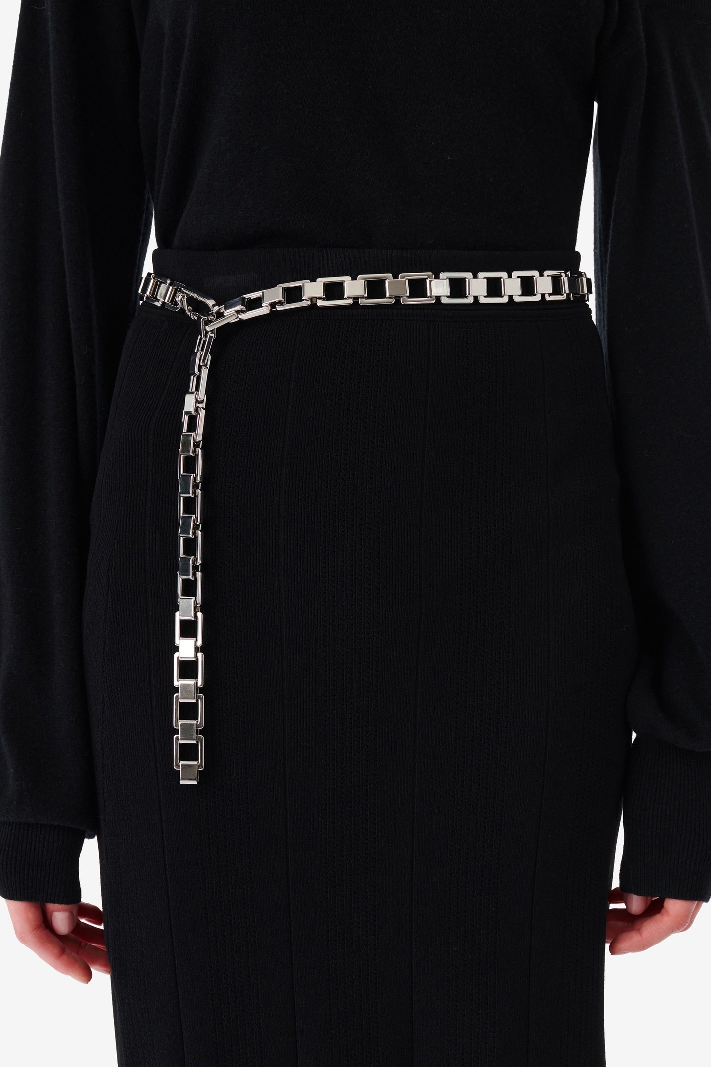 CHAINI THIN BELT SILVER 1