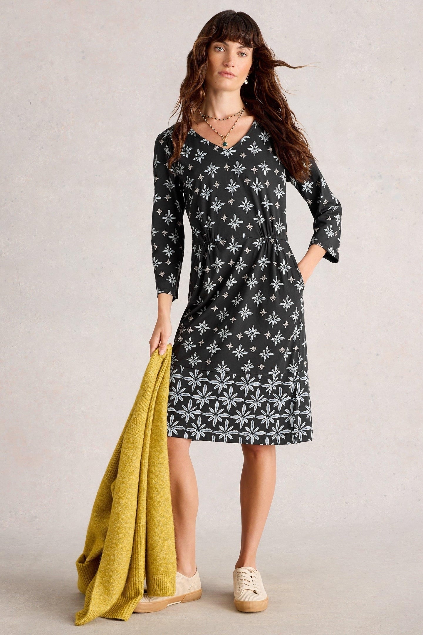 TALLIE JERSEY DRESS BLACK MULTI 2