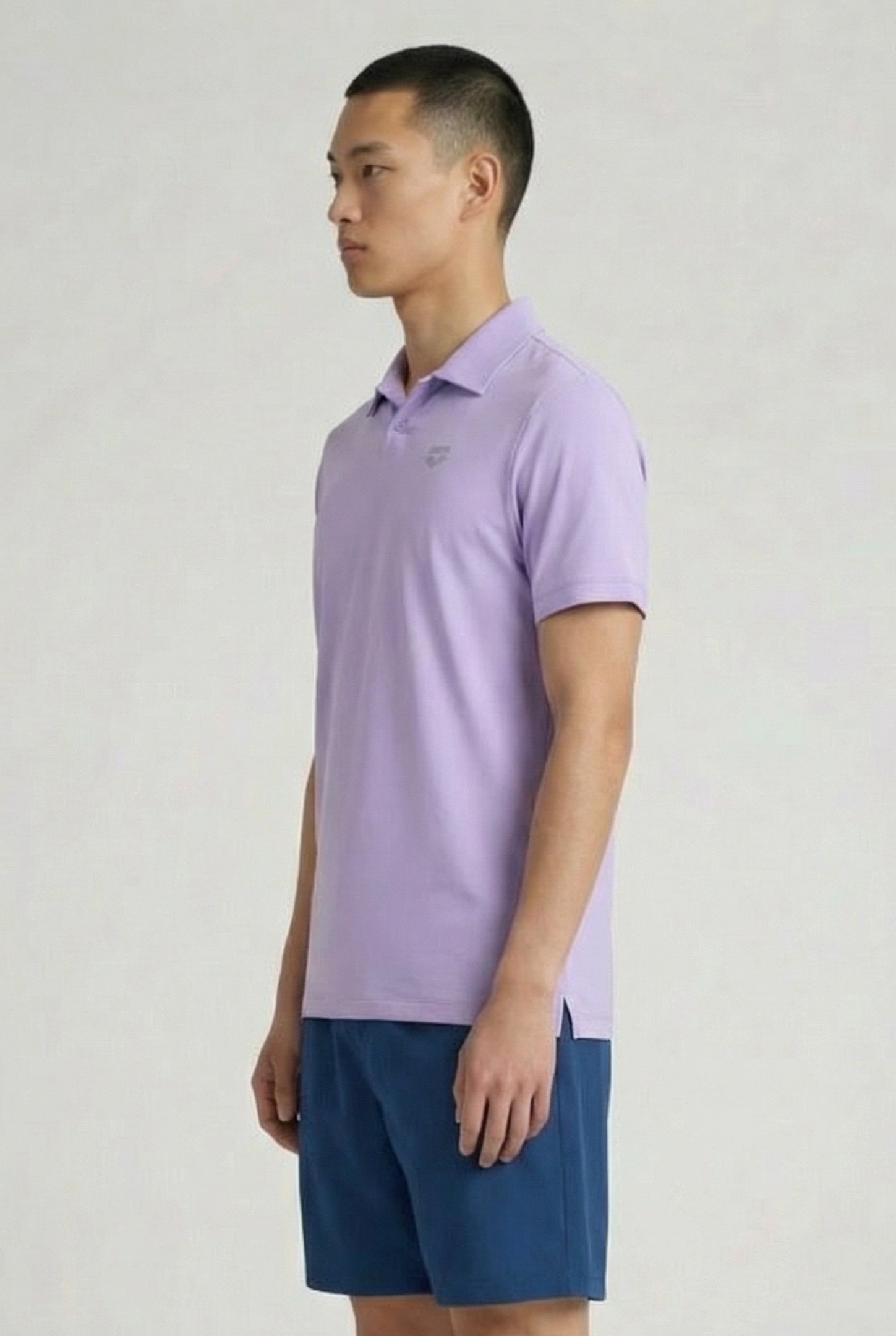 MEN'S POLOSHIRT SOLID LAVANDA-DARK LAVANDA 3