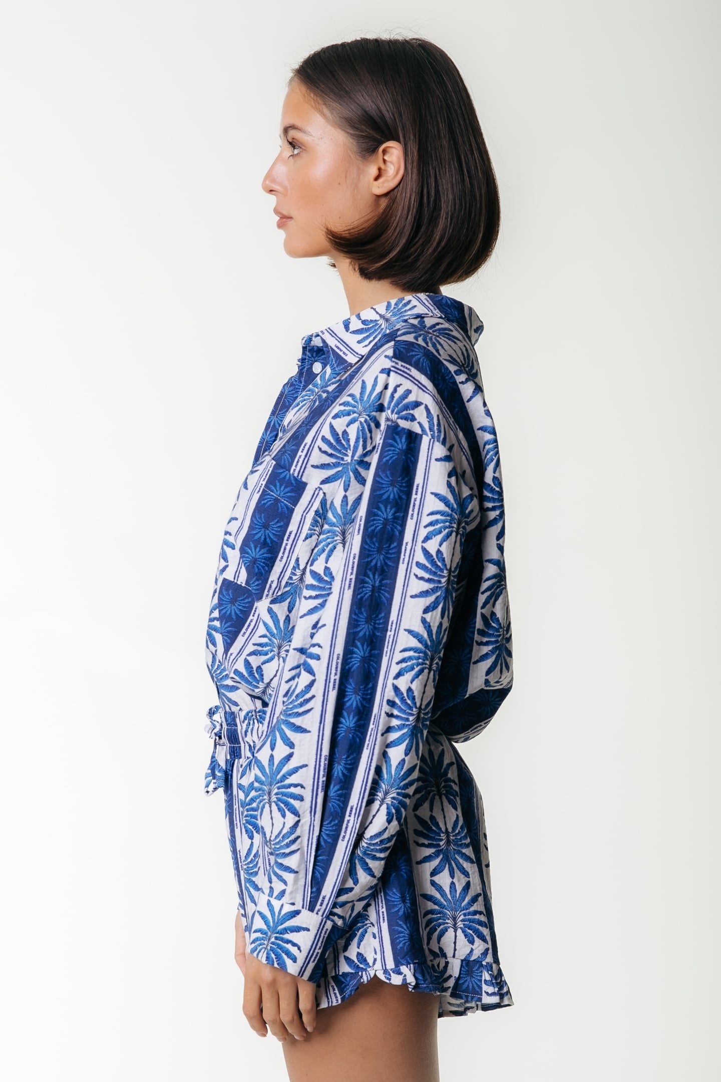 SENSA PALM RUFFLE SHORT BRIGHT BLUE 3