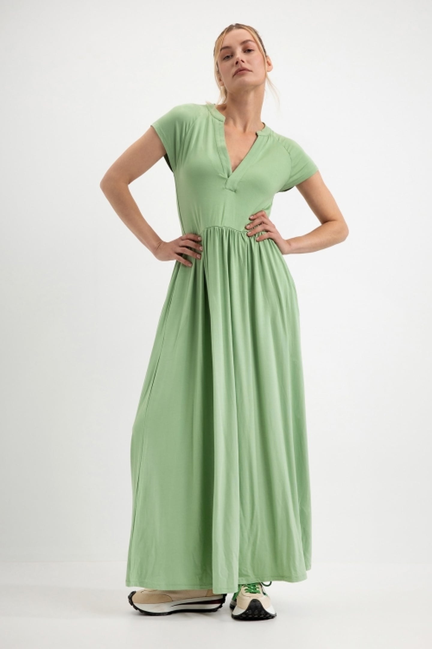 DAGMAR DRESS SEA GREEN 1