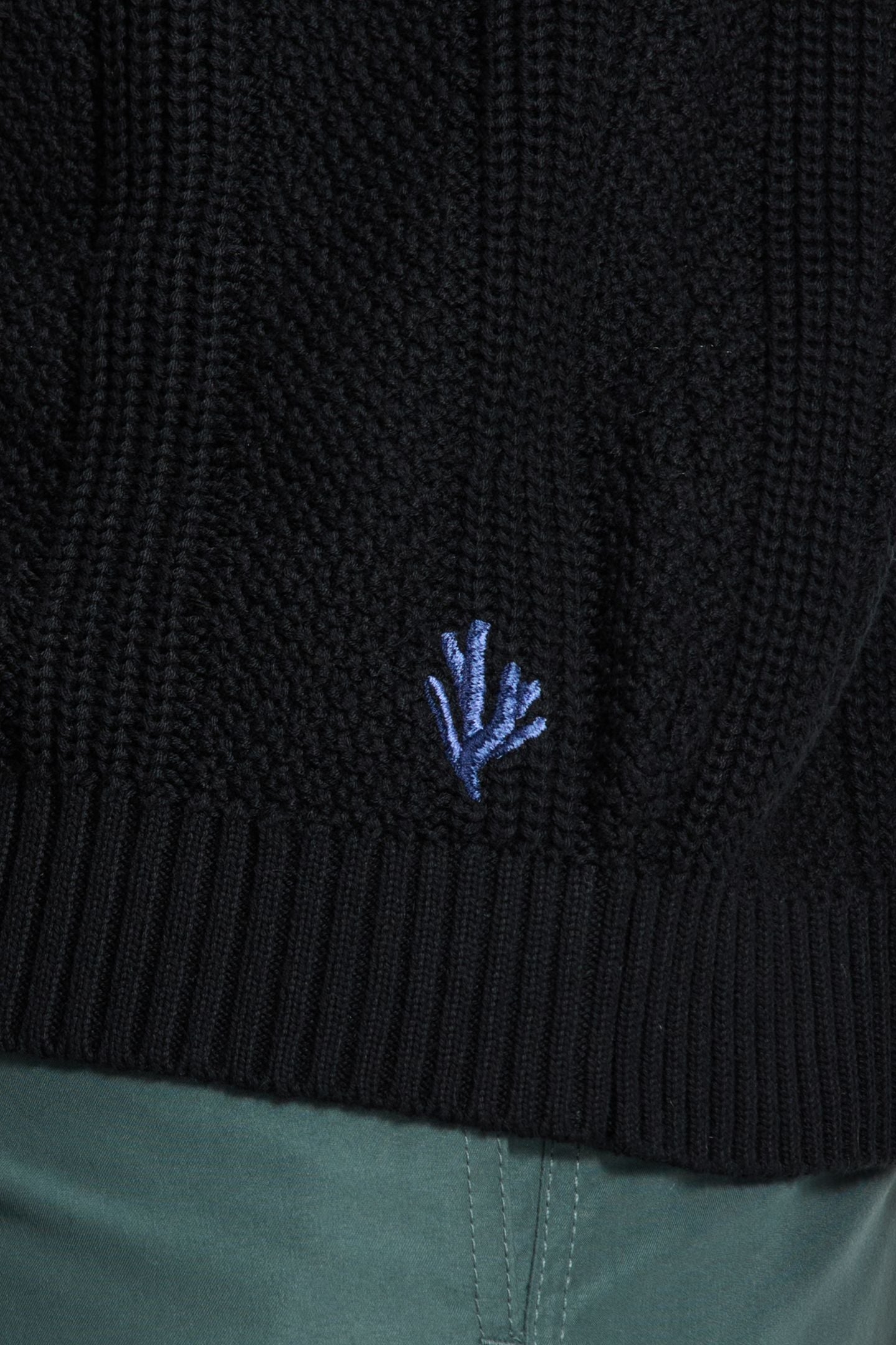 PITT KNITTED POLO SOLID BLACK 7