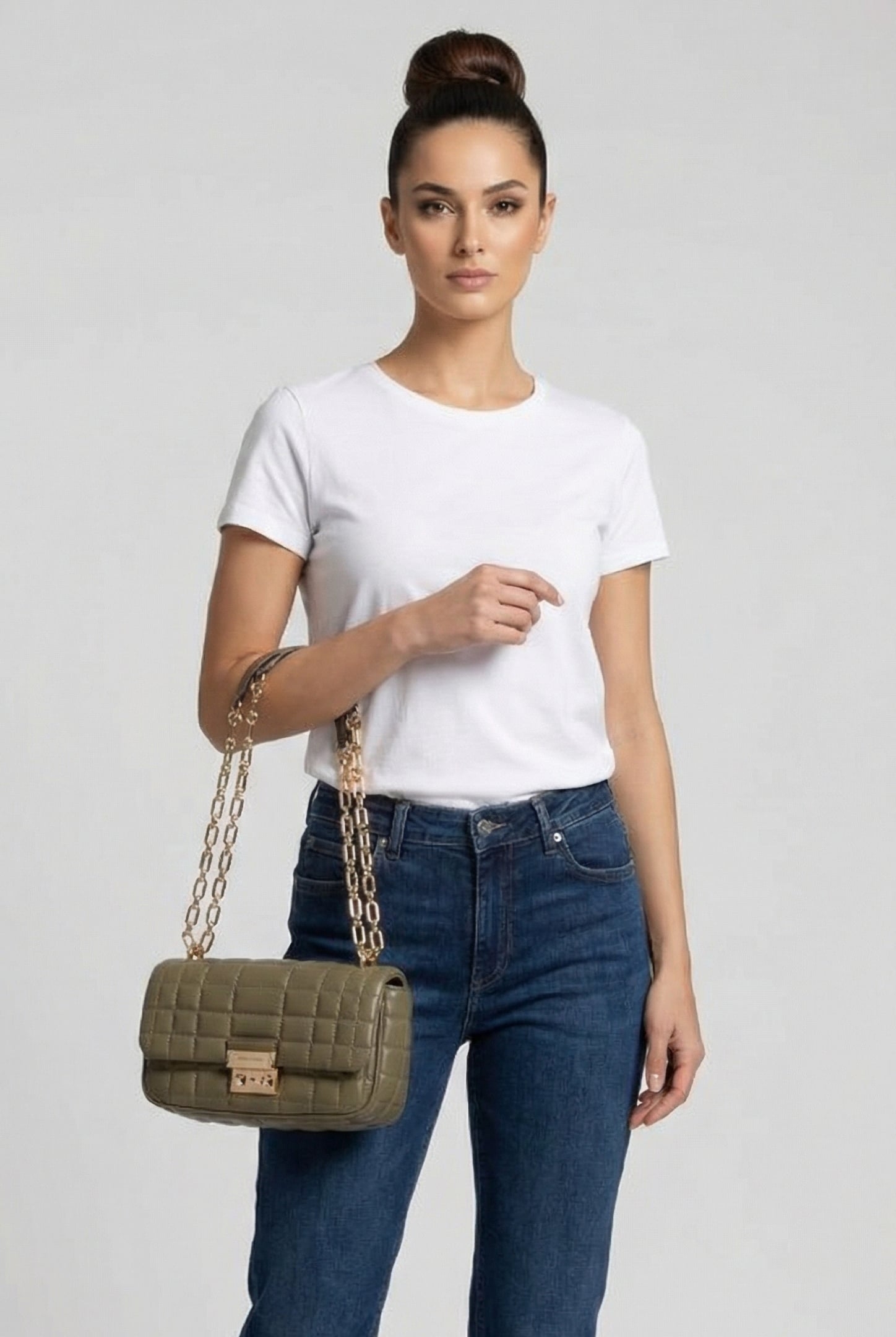 SMALL CHAIN SHOULDER BAG SAFARI GREEN 1