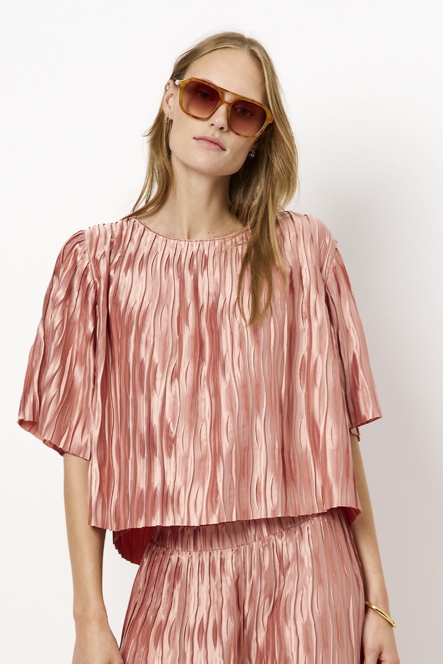 LELIA PLISSÉ TOP ANTIQUE BLUSH 2