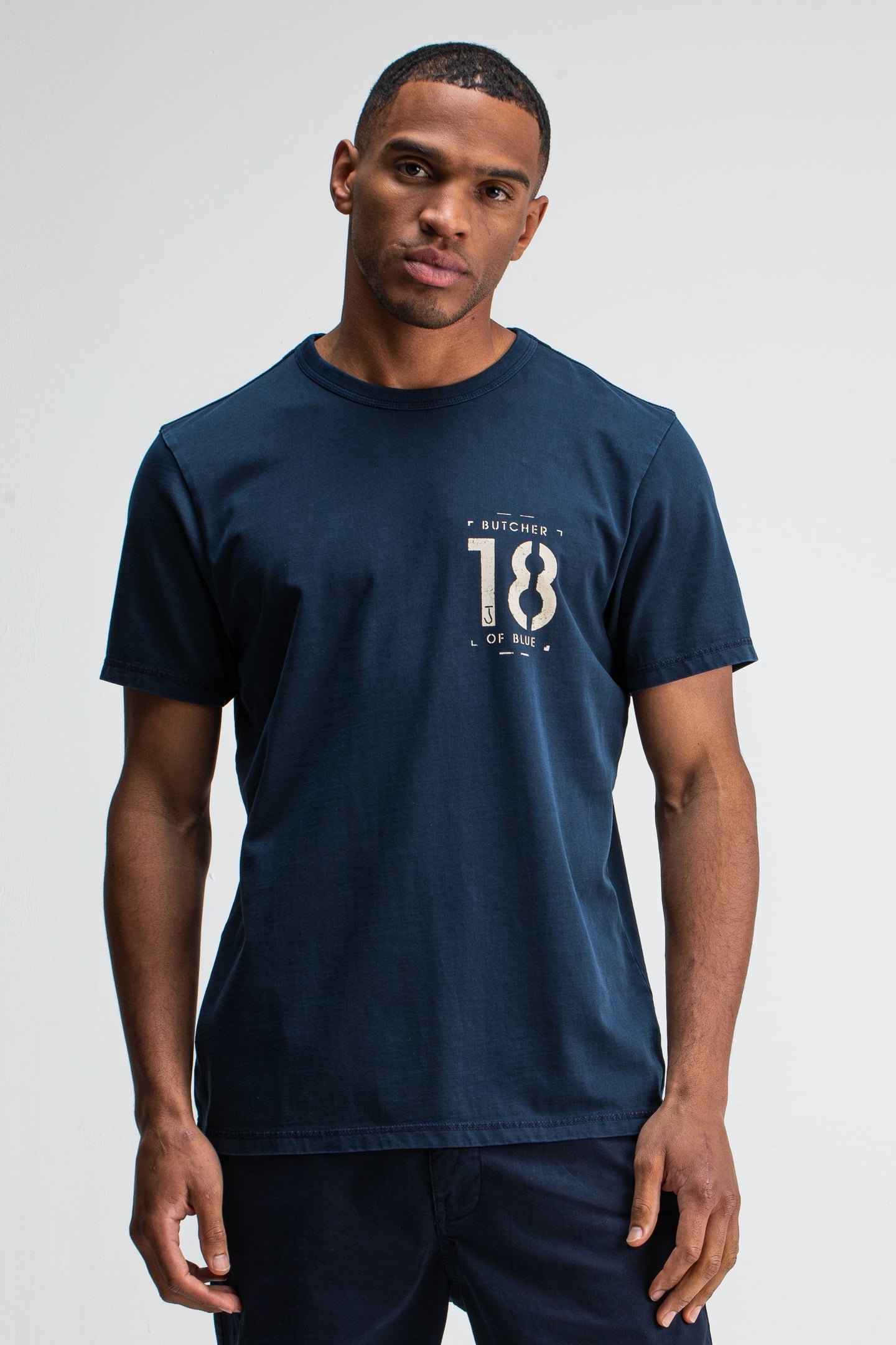 ARMY 18 STENCIL TEE ALASKA BLUE VD 1