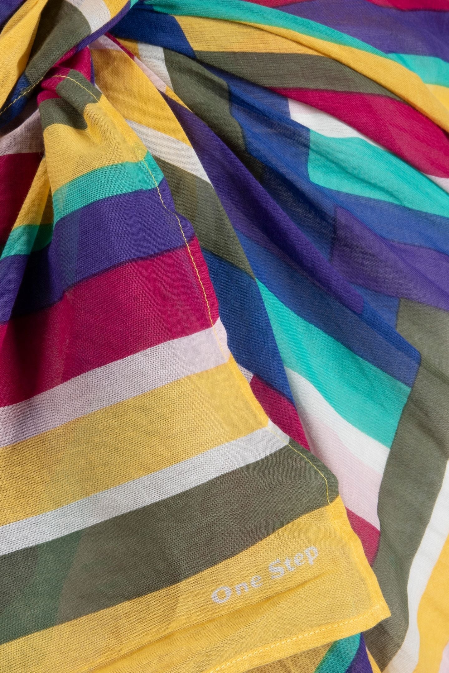 ALMA - BLUE SARONG WITH STRIPED COLOUR PATTERNS 4